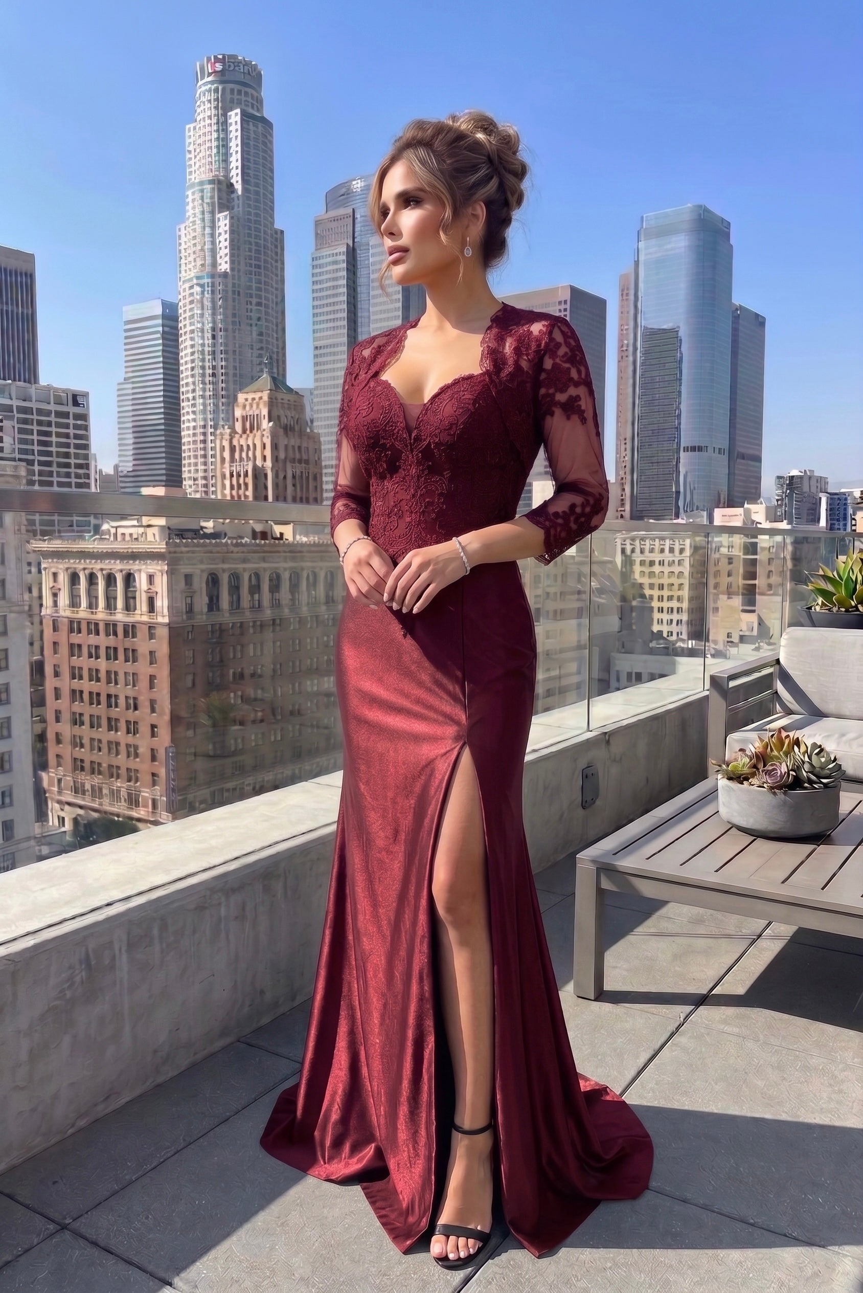 Viviana Sweetheart Embroidered Formal Gown With Jacket