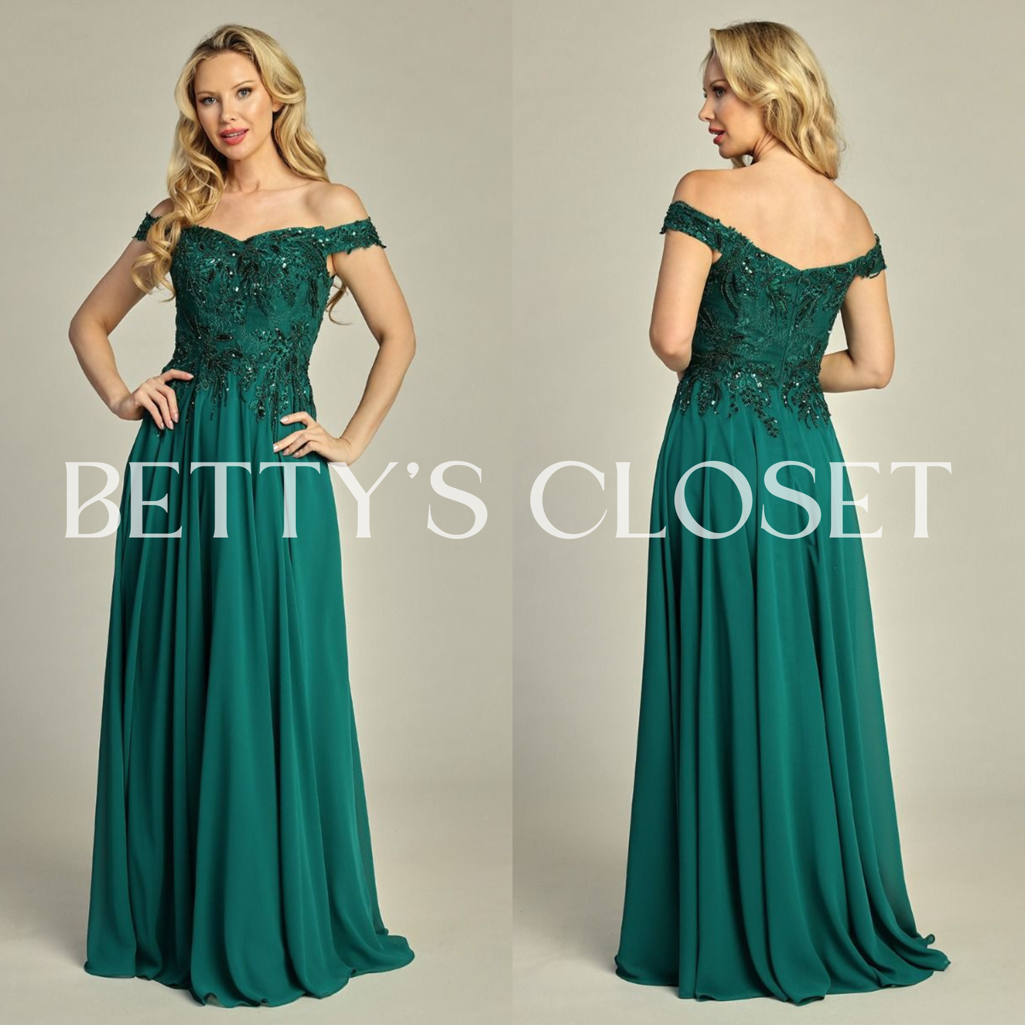 Victoria Princess A Line Off Shoulder Embroidered Prom Gown