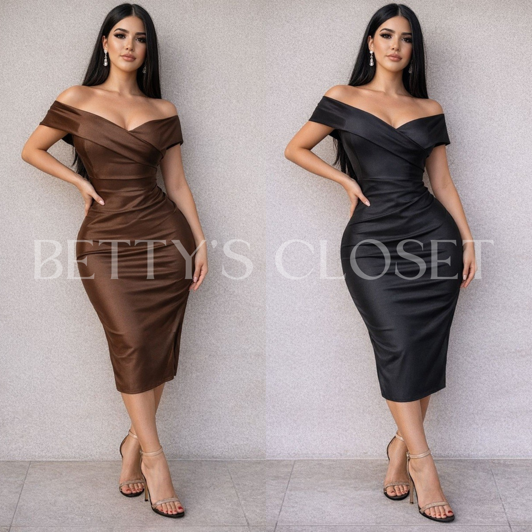 Kayla Off Shoulder Midi Dress