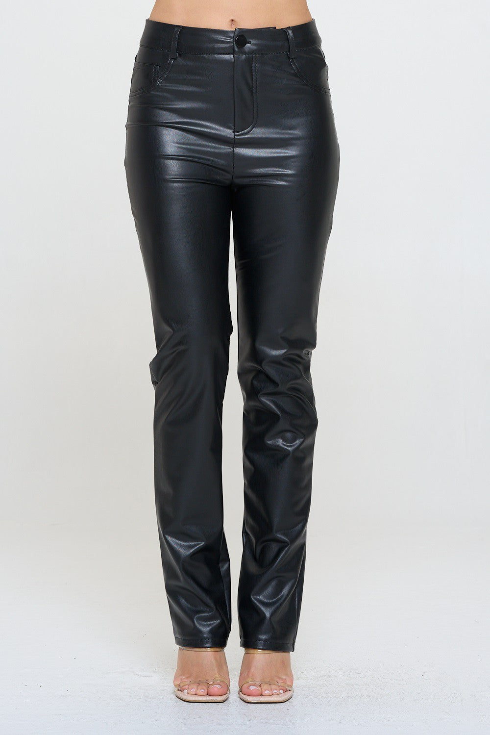 PU STRAIGHT LEG PANTS