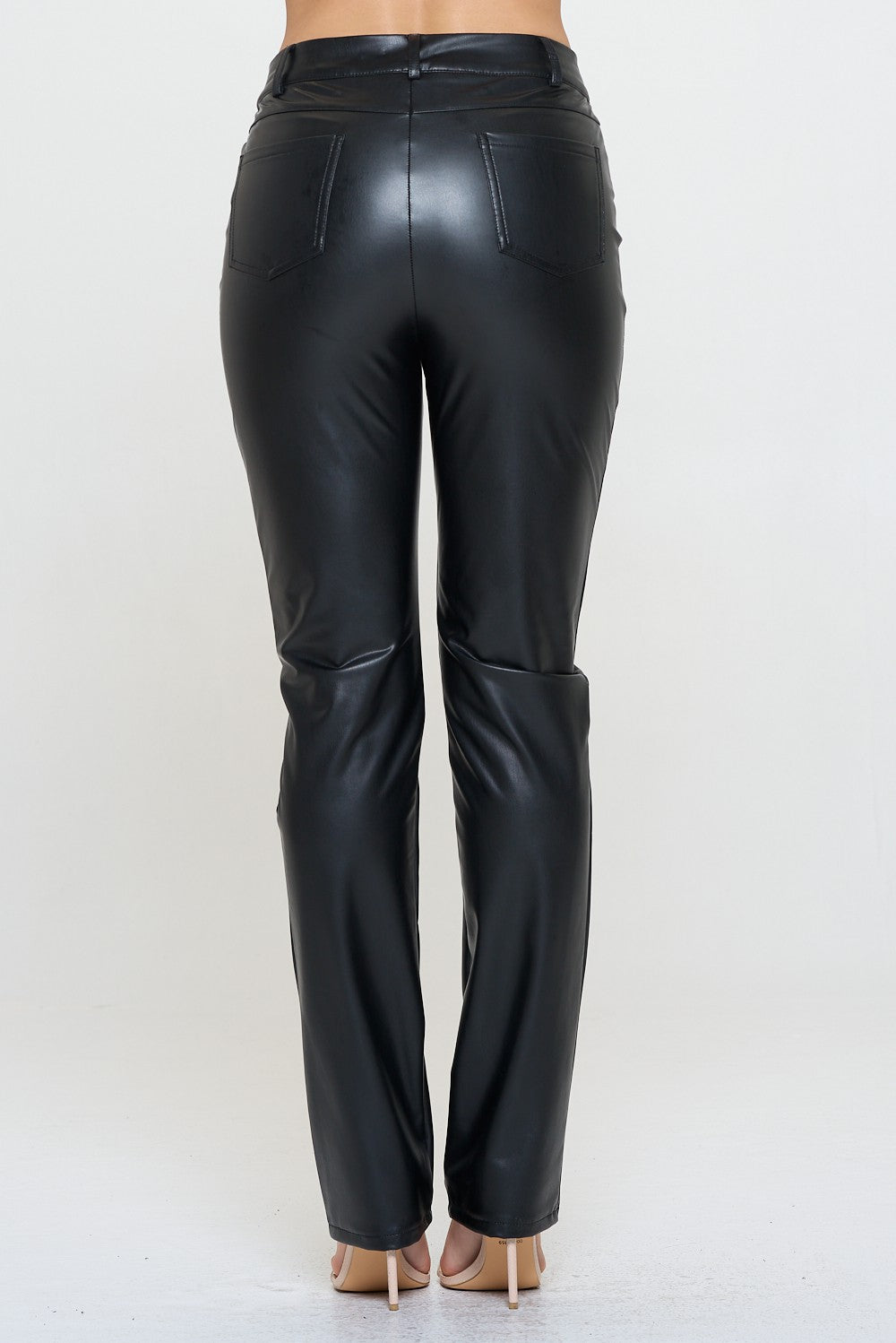 PU STRAIGHT LEG PANTS