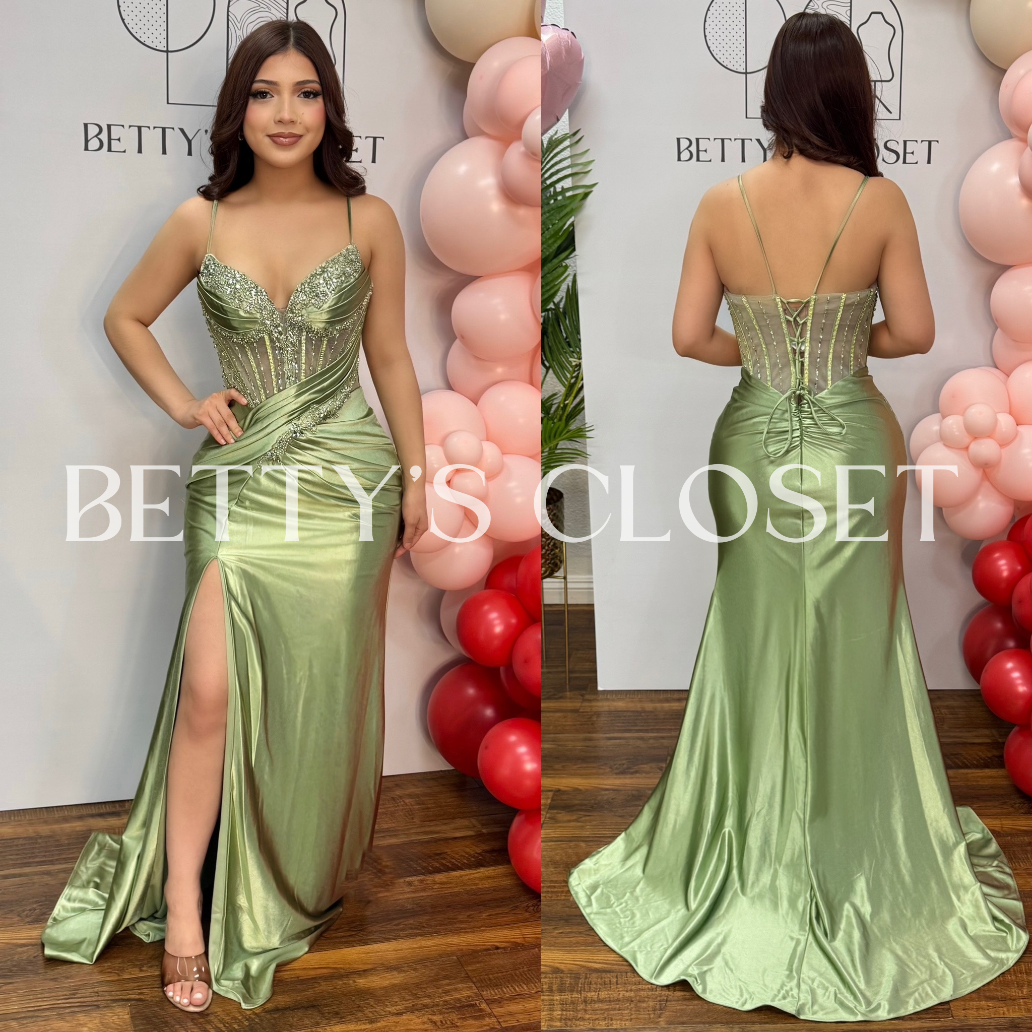 Destiny Embellished Corset Glam Gown