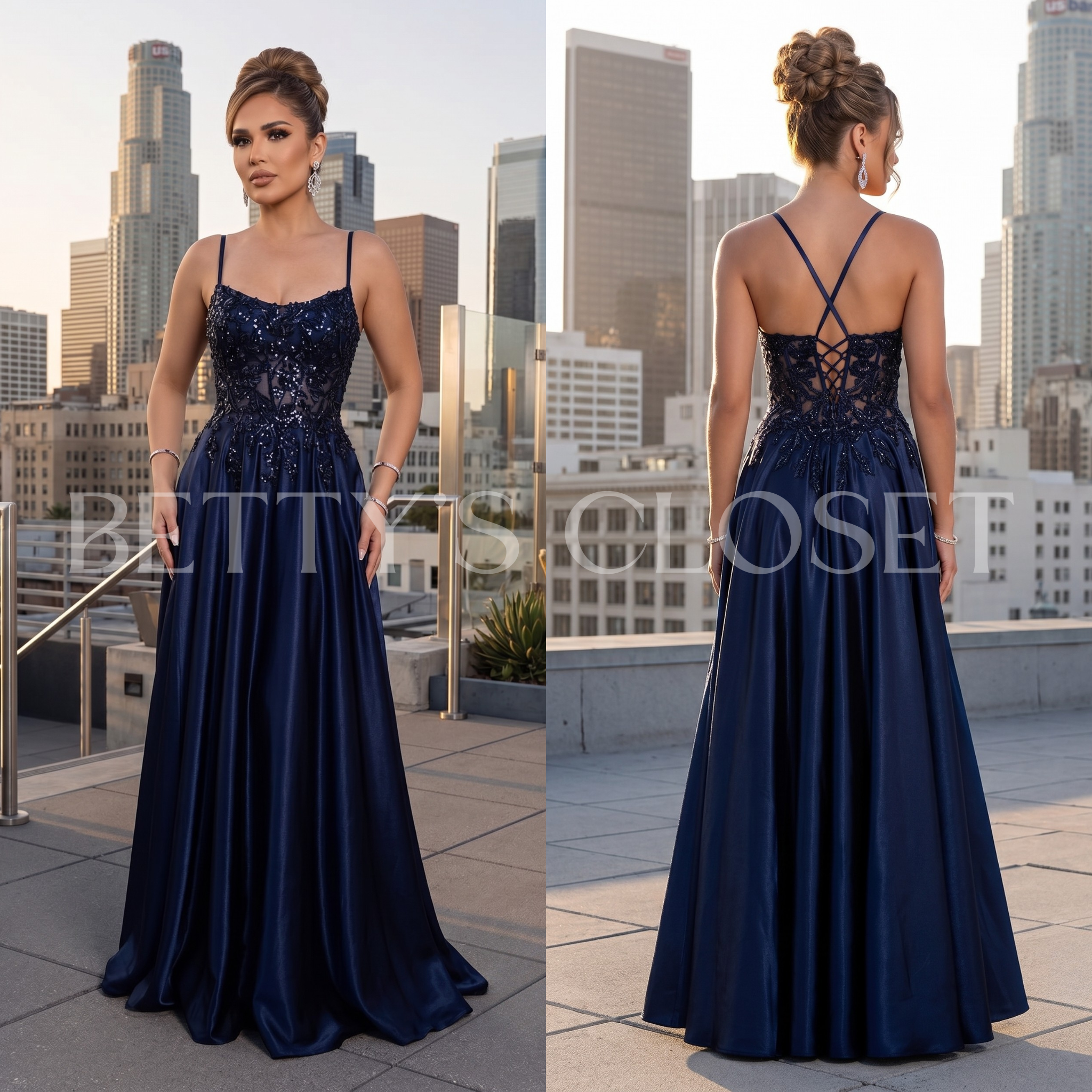 Lucinda A Line Embroidered A Line Gown