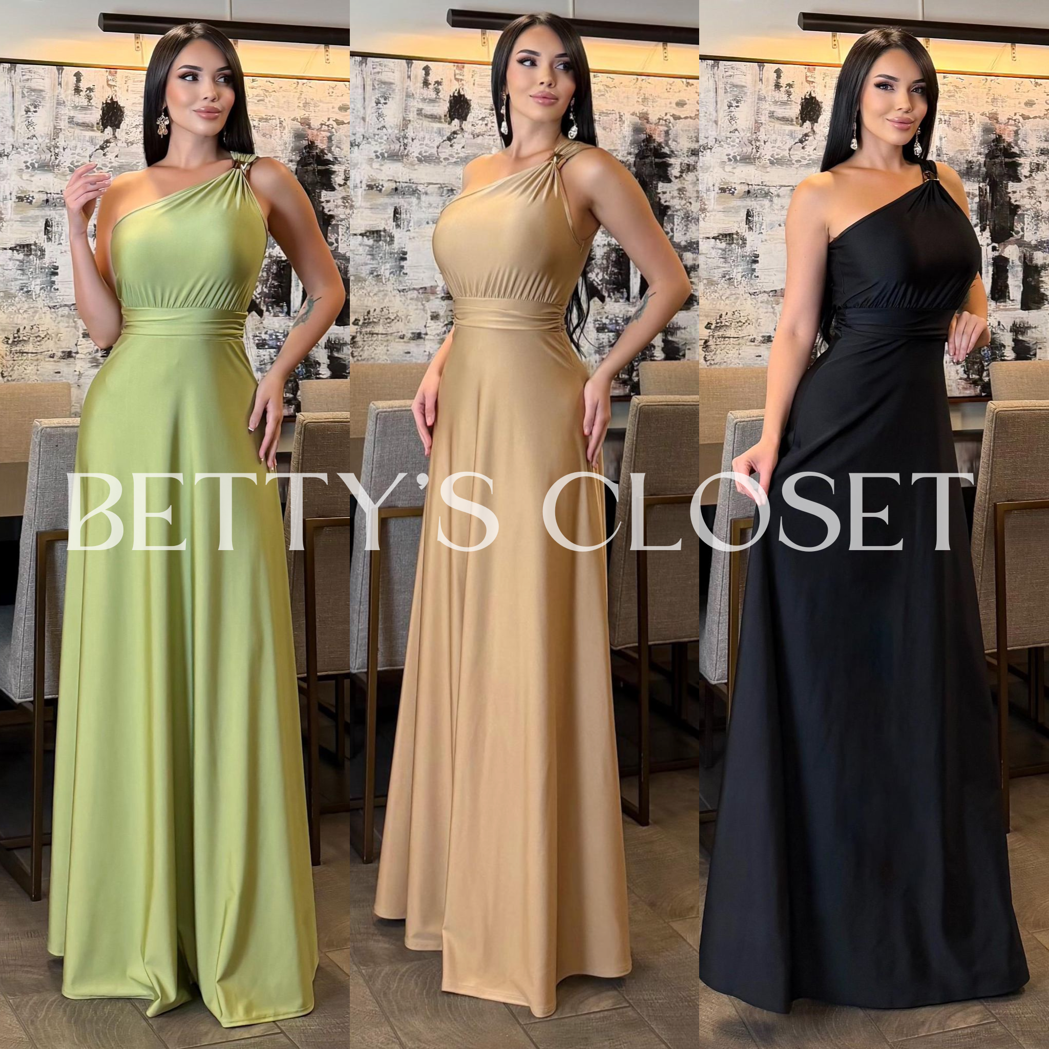 Estefania One Shoulder Gown
