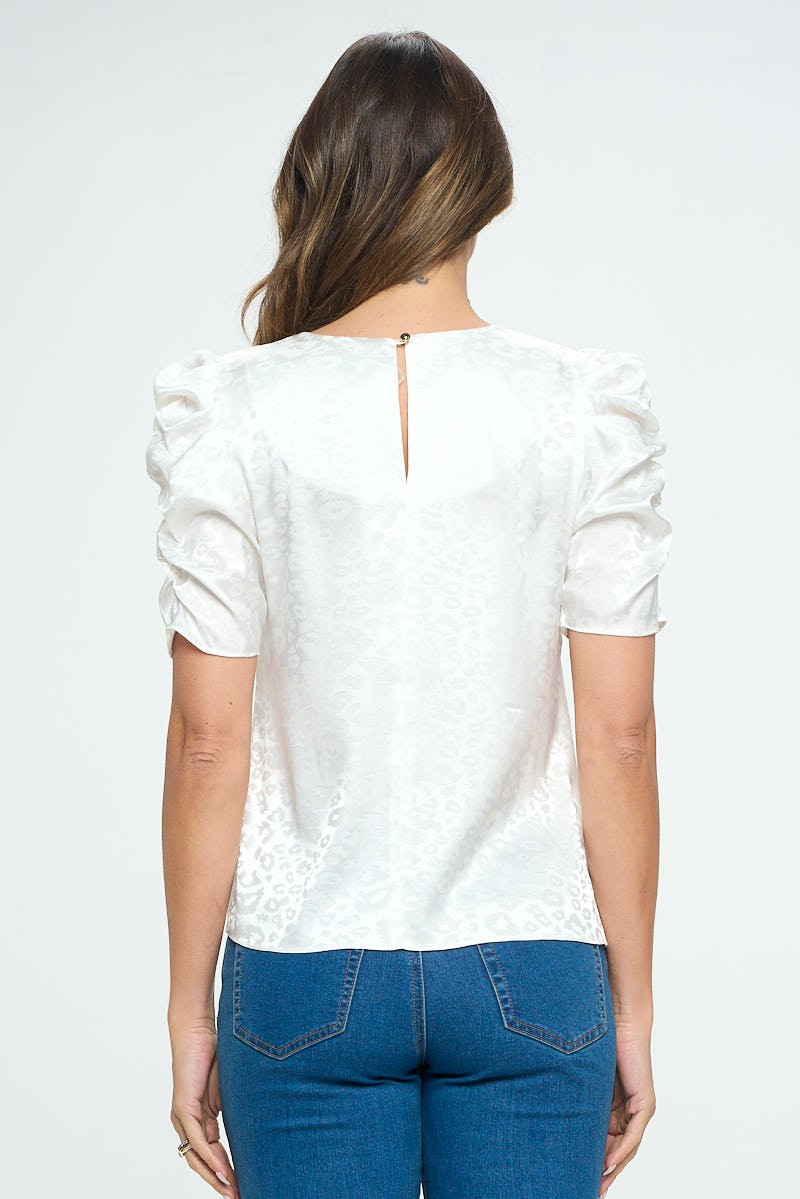 Animal Print Satin Top