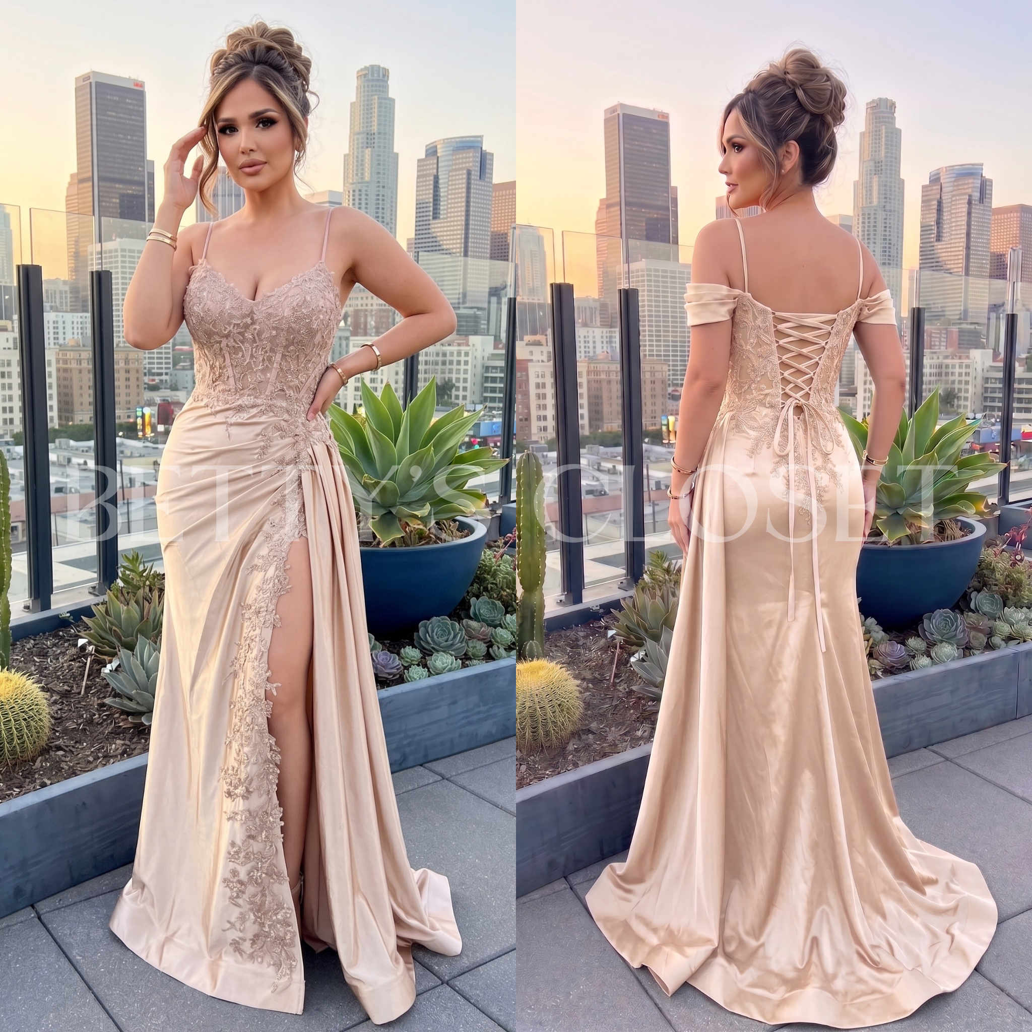 Jaime Off Shoulder Dress W/ Side Slit