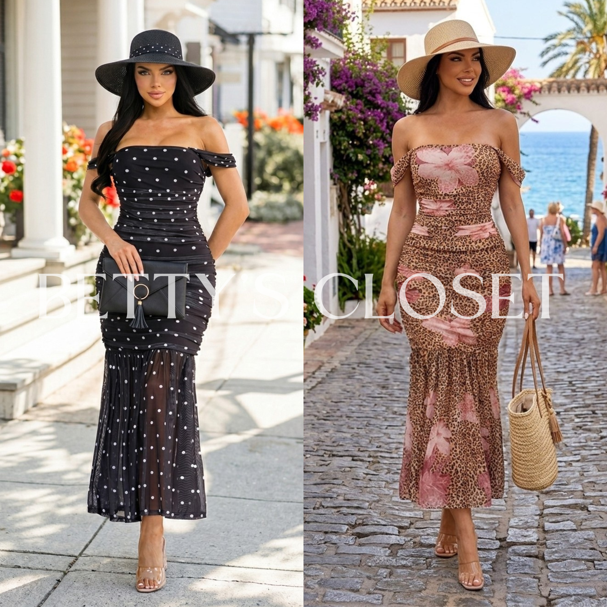 Lily Mesh Printed Ruffle Hem Maxi Dress