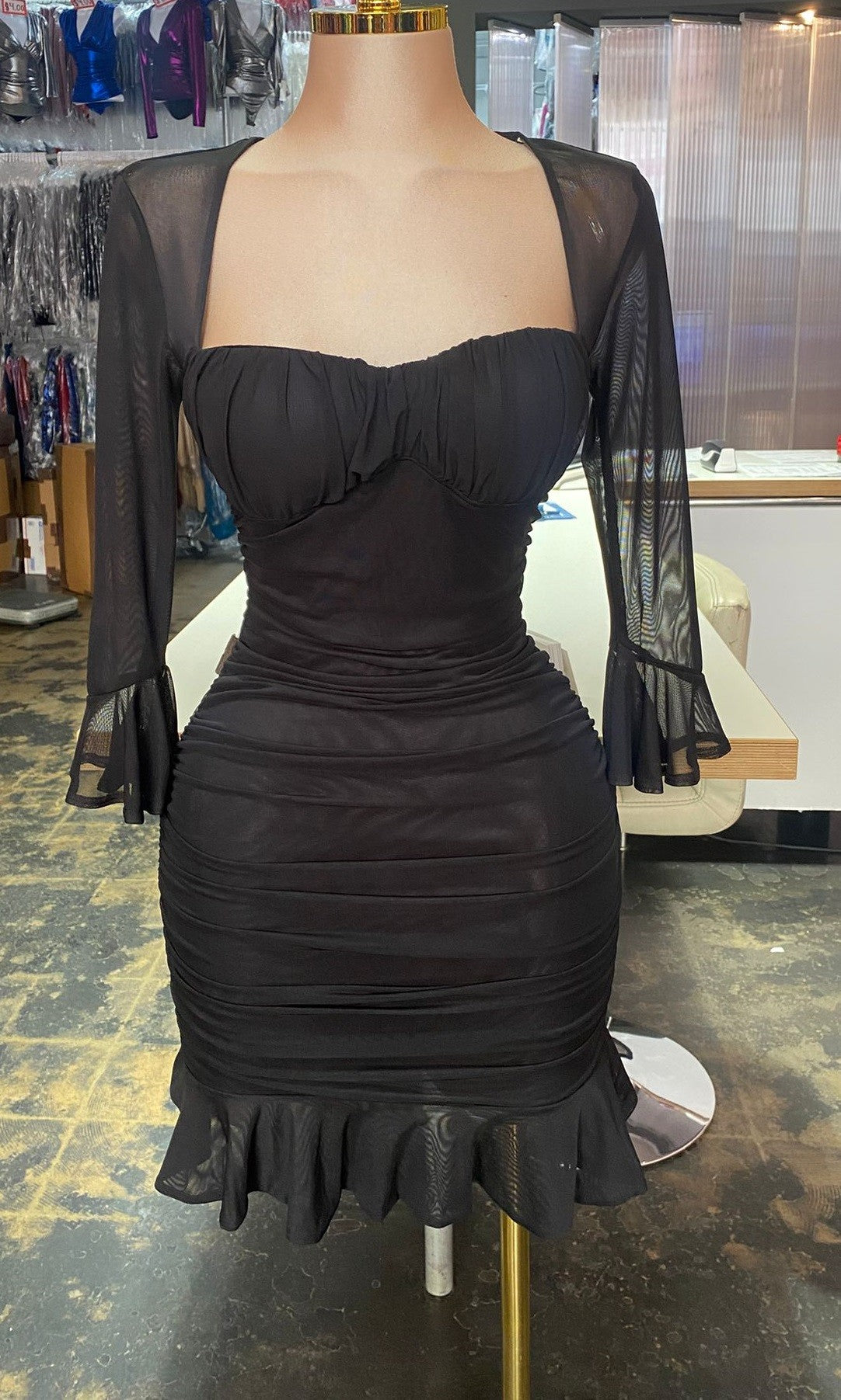 Sofía Mesh Mini Dress