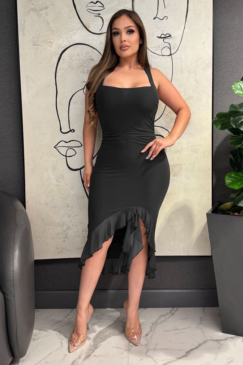 Renata Mesh Midi Dress