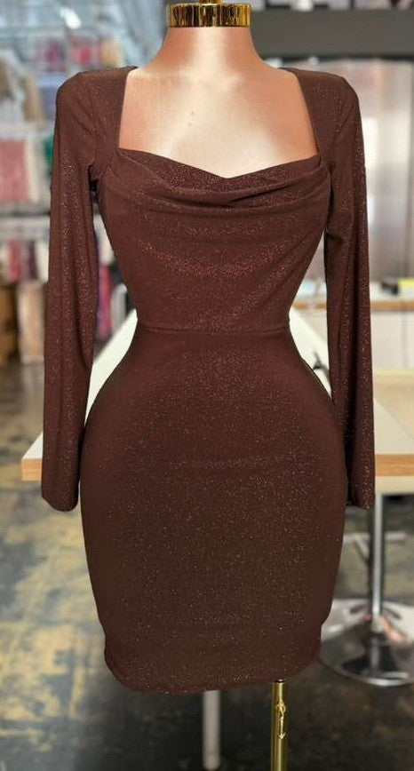 Penelope Glitter Long Sleeve Holiday Dress