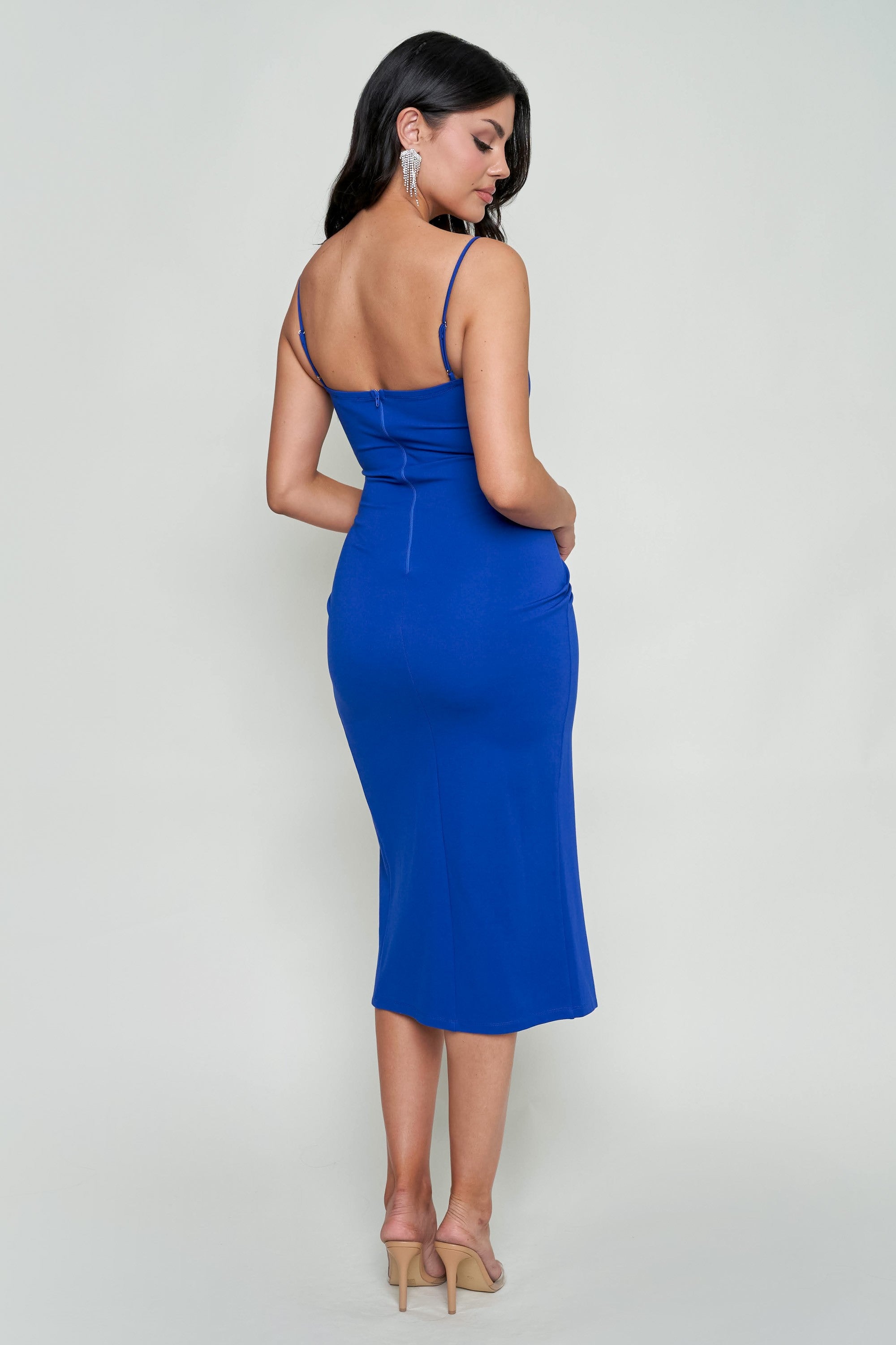 Ana Lisa Shimmer Bloom Embellished Midi Dress