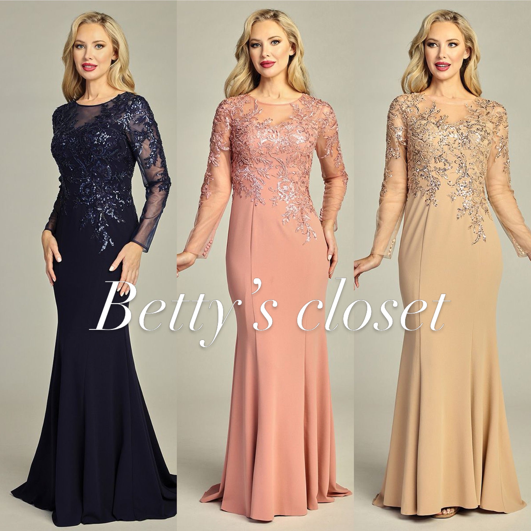 Carmen Long Sleeve Lace Gown
