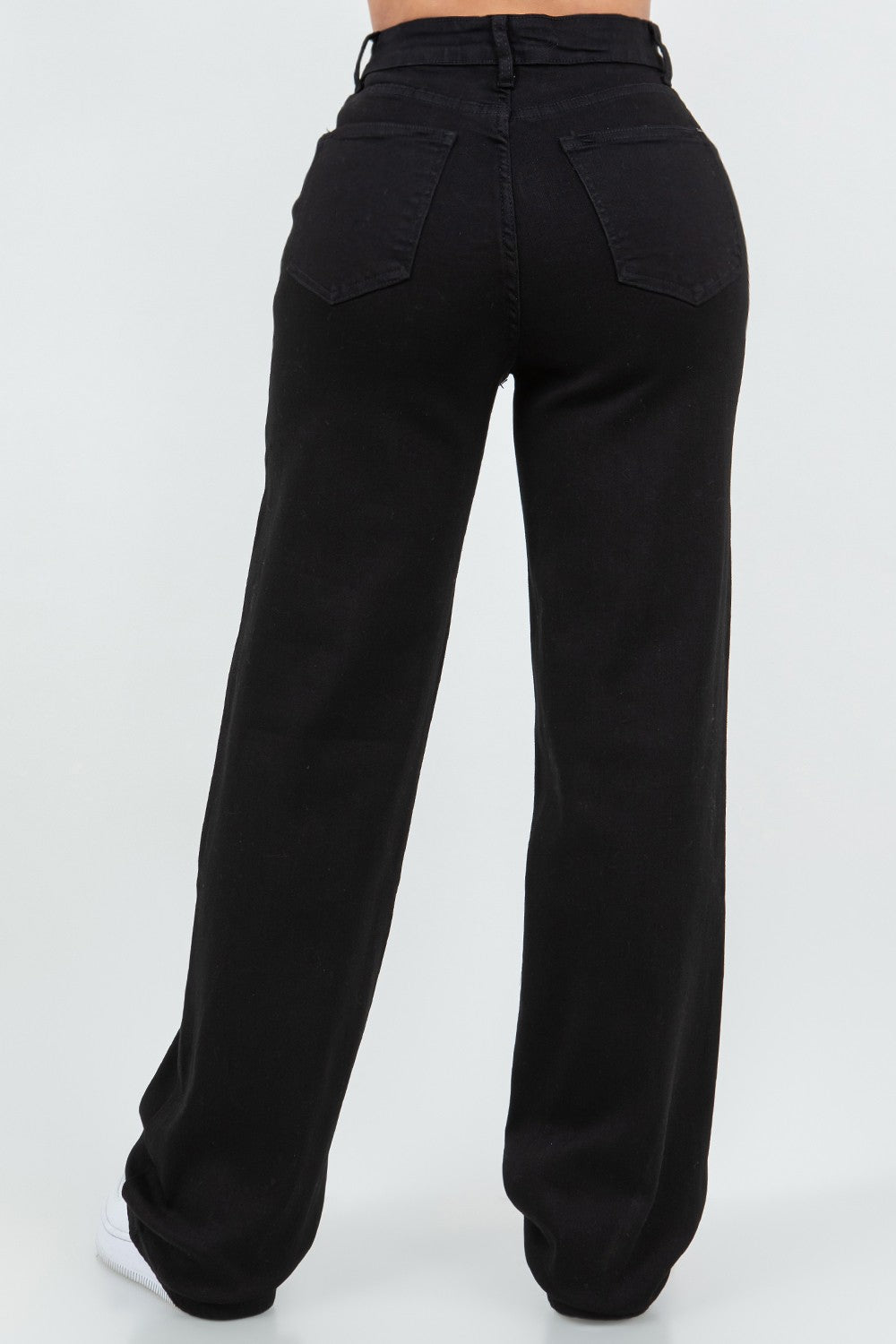 CECE BLACK WIDE LEG JEAN