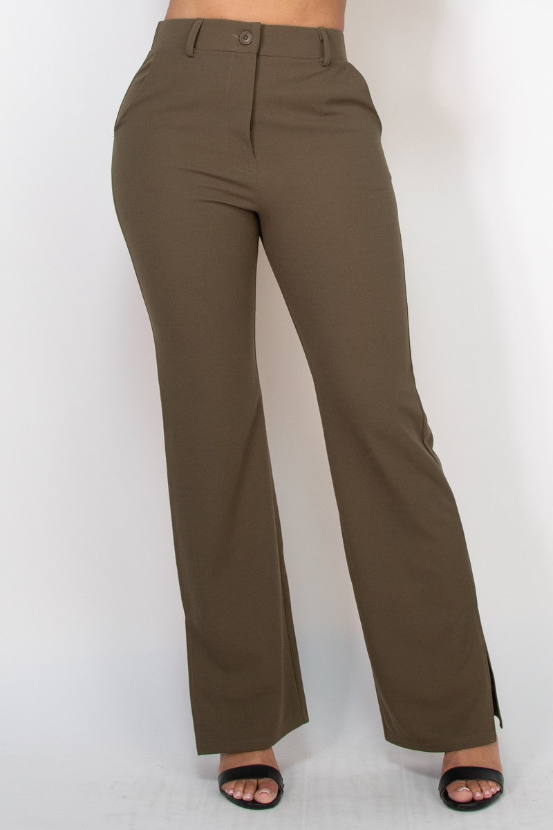 AMBER SIDE SLIT PANTS