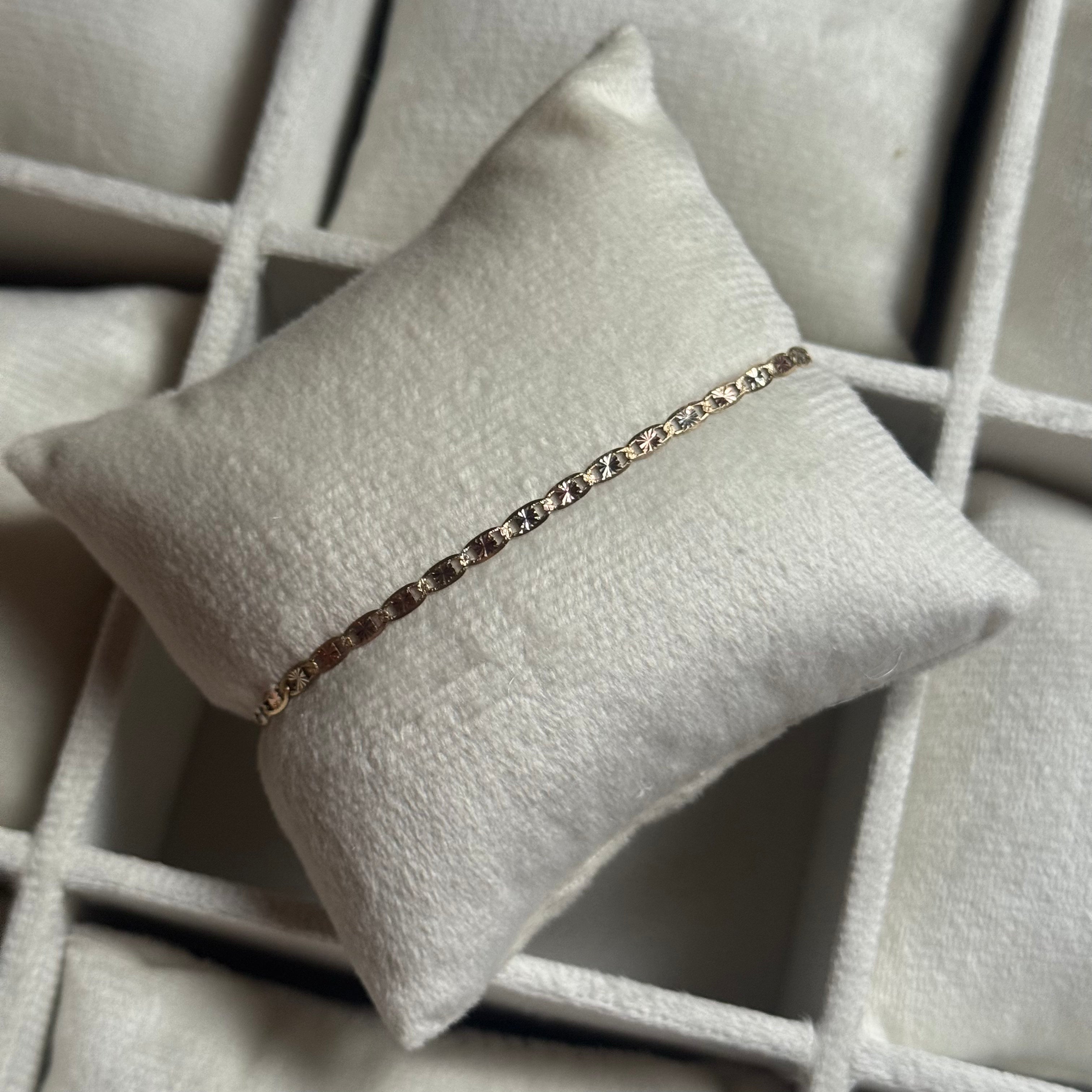 14k Gold Tri Tone Link Bracelet