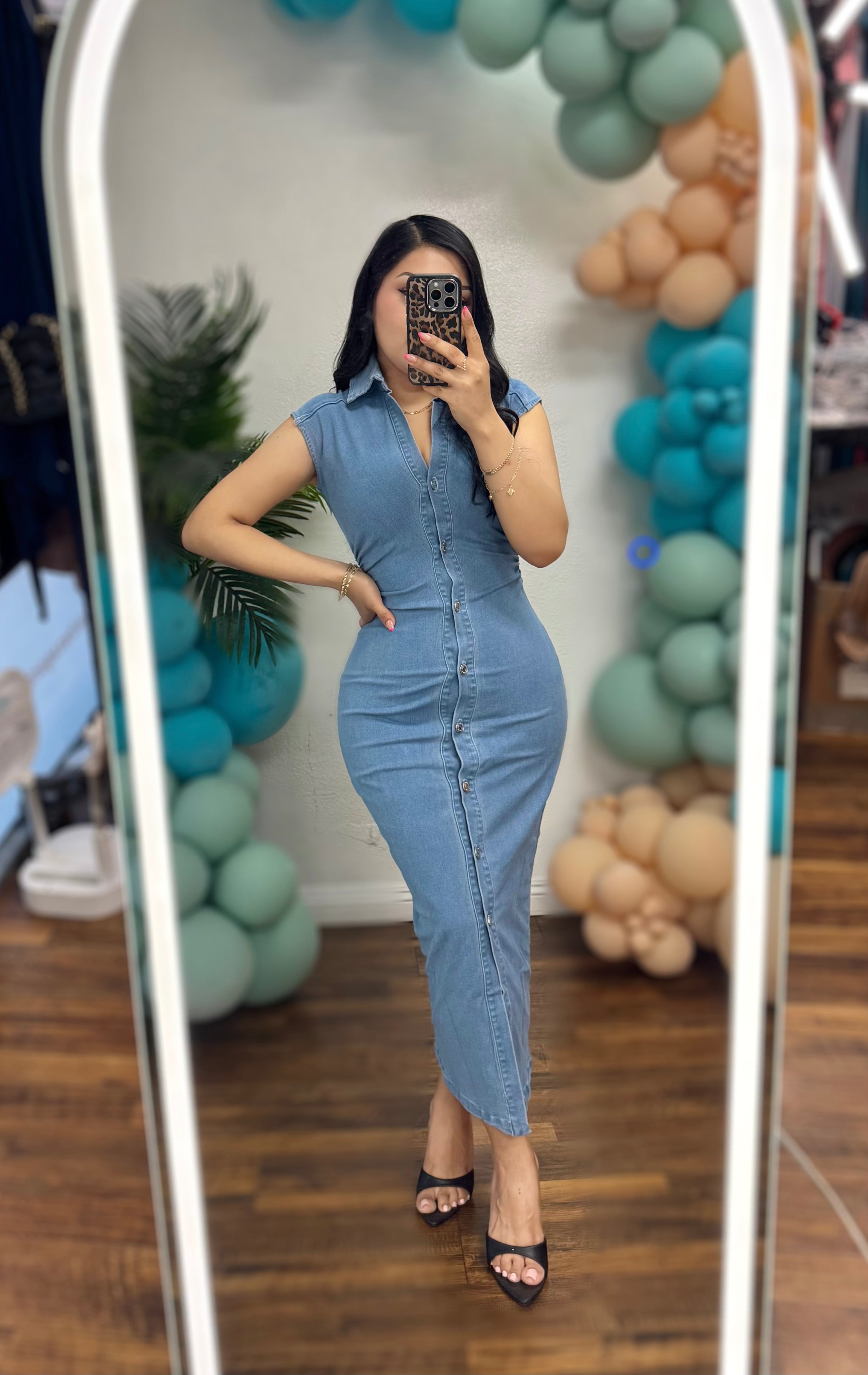 Noemi Jean Midi Dress
