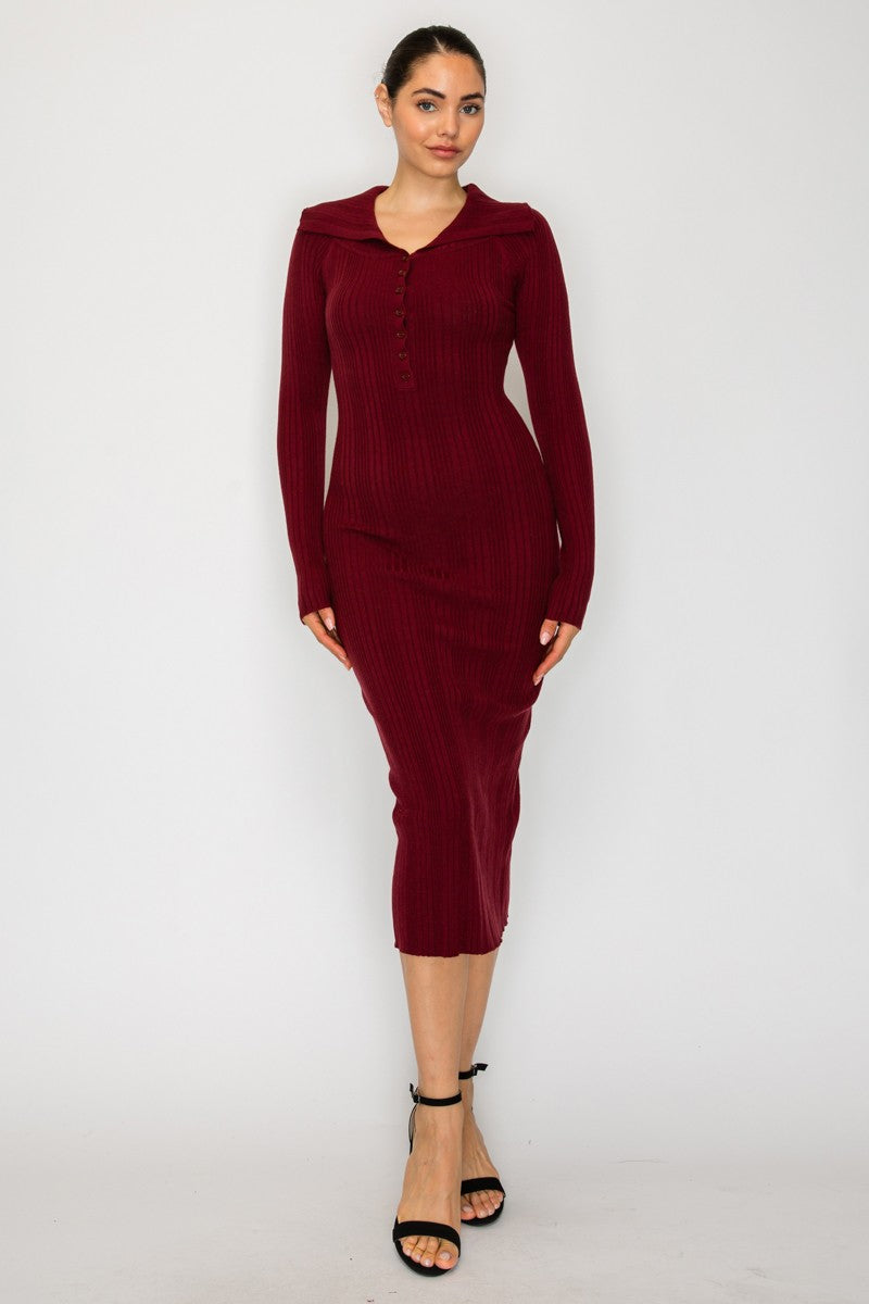 Sandy Off Knit Midi Dress
