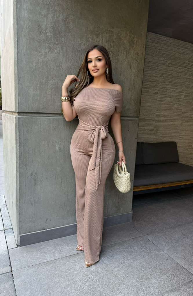 Solandra Off The Shoulder Jumpsuit with Bow