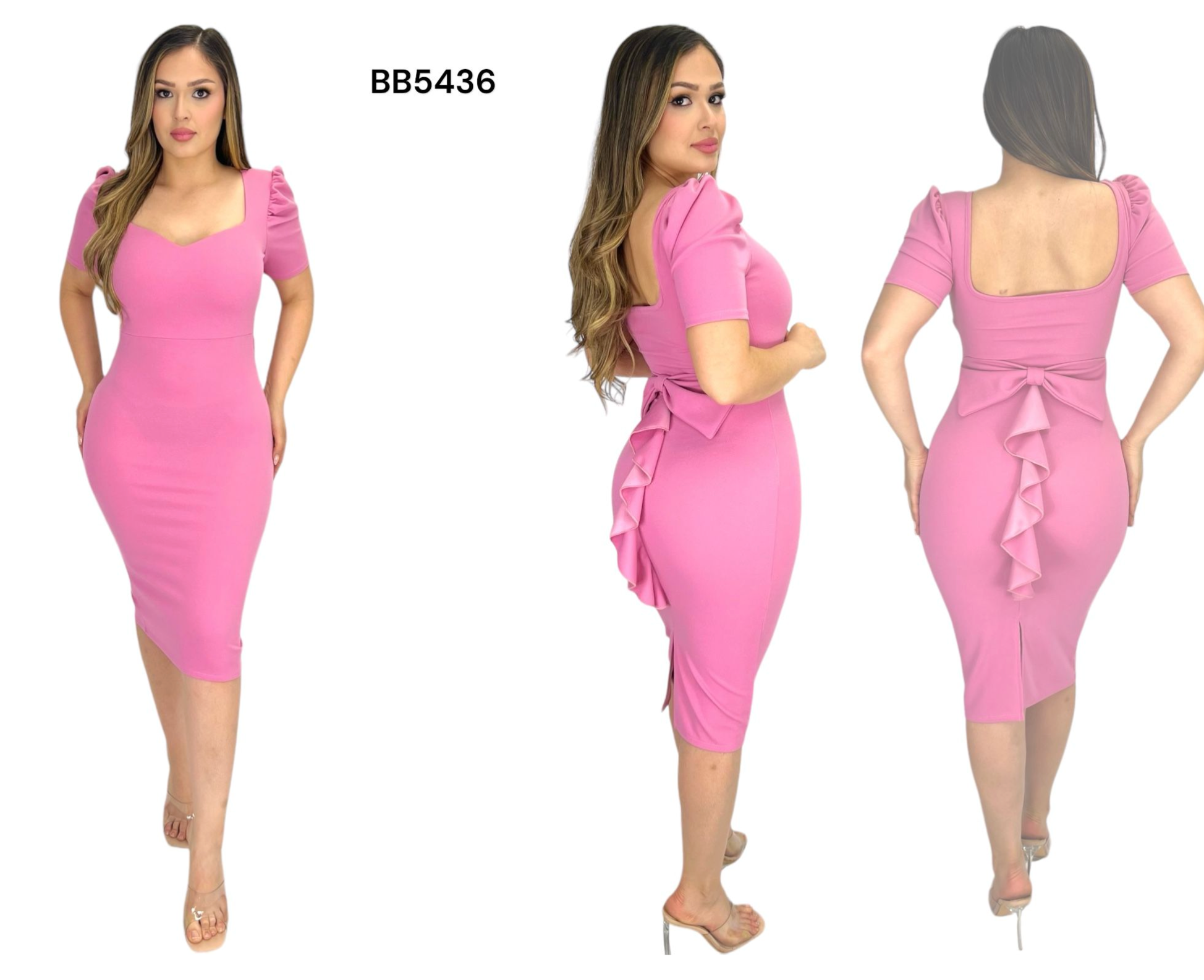 Coquette Midi Bow Dress