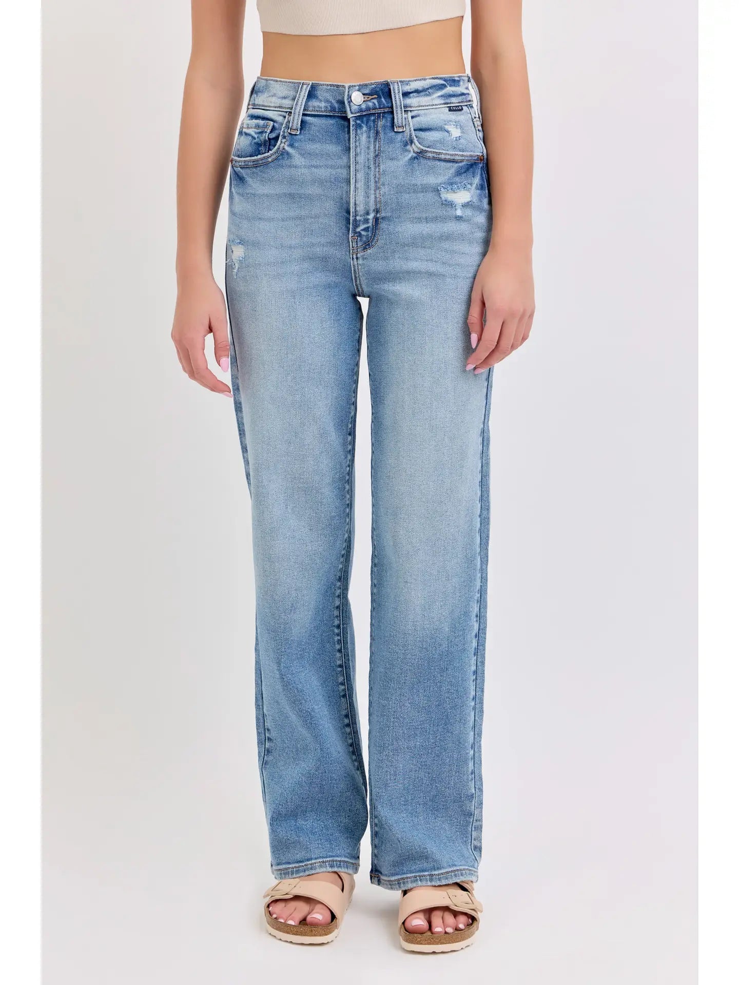 Super High Rise Flap Pocket Dad Jean