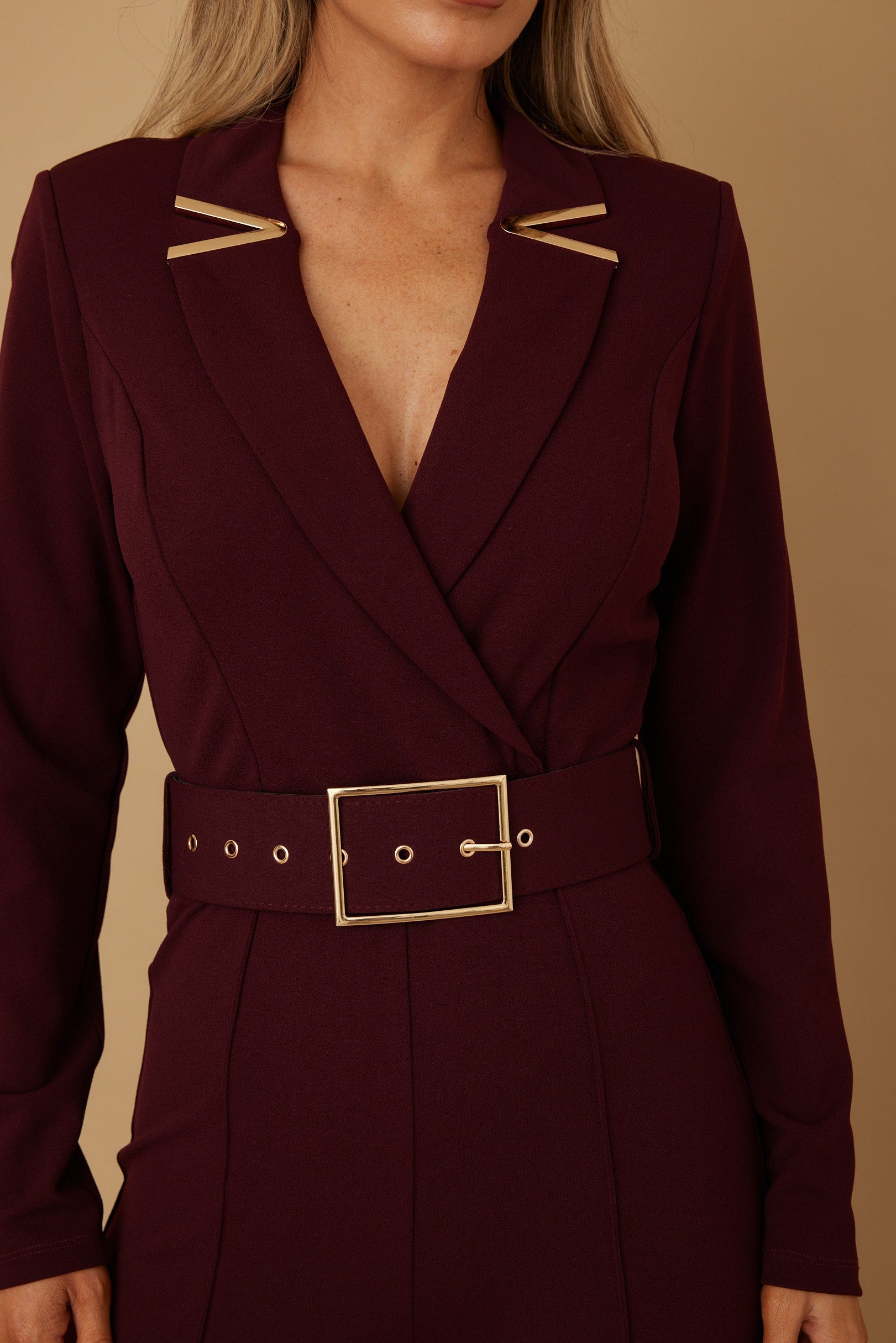 Brianna Blazer Suit Long Sleeve Jumpsuit