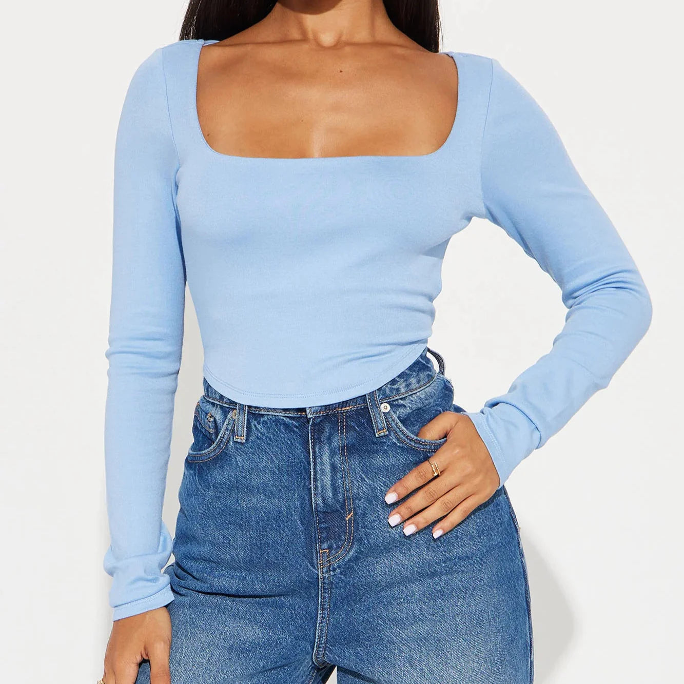 AARON SQUARE NECK TOP