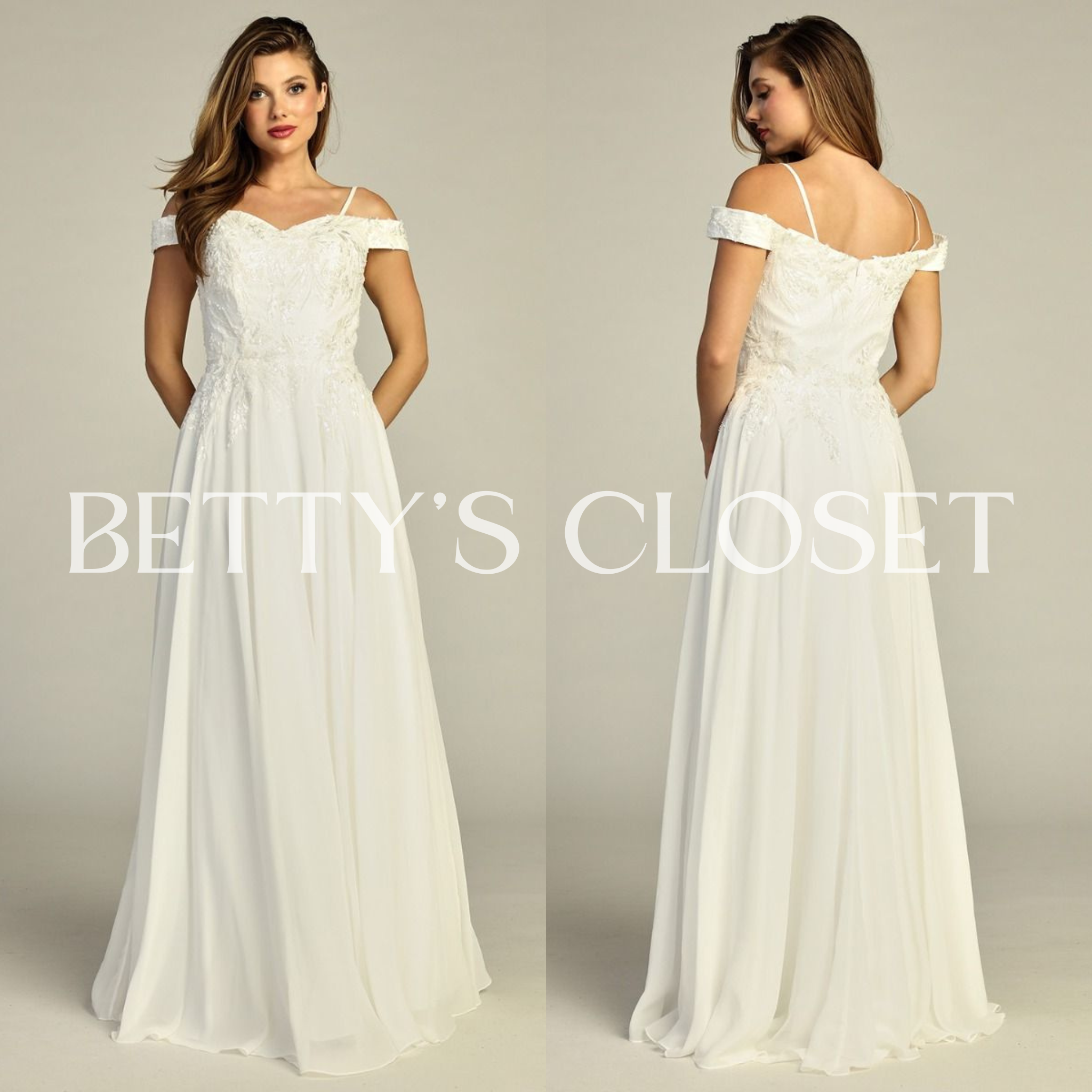 Victoria Princess A Line Off Shoulder Embroidered Prom Gown