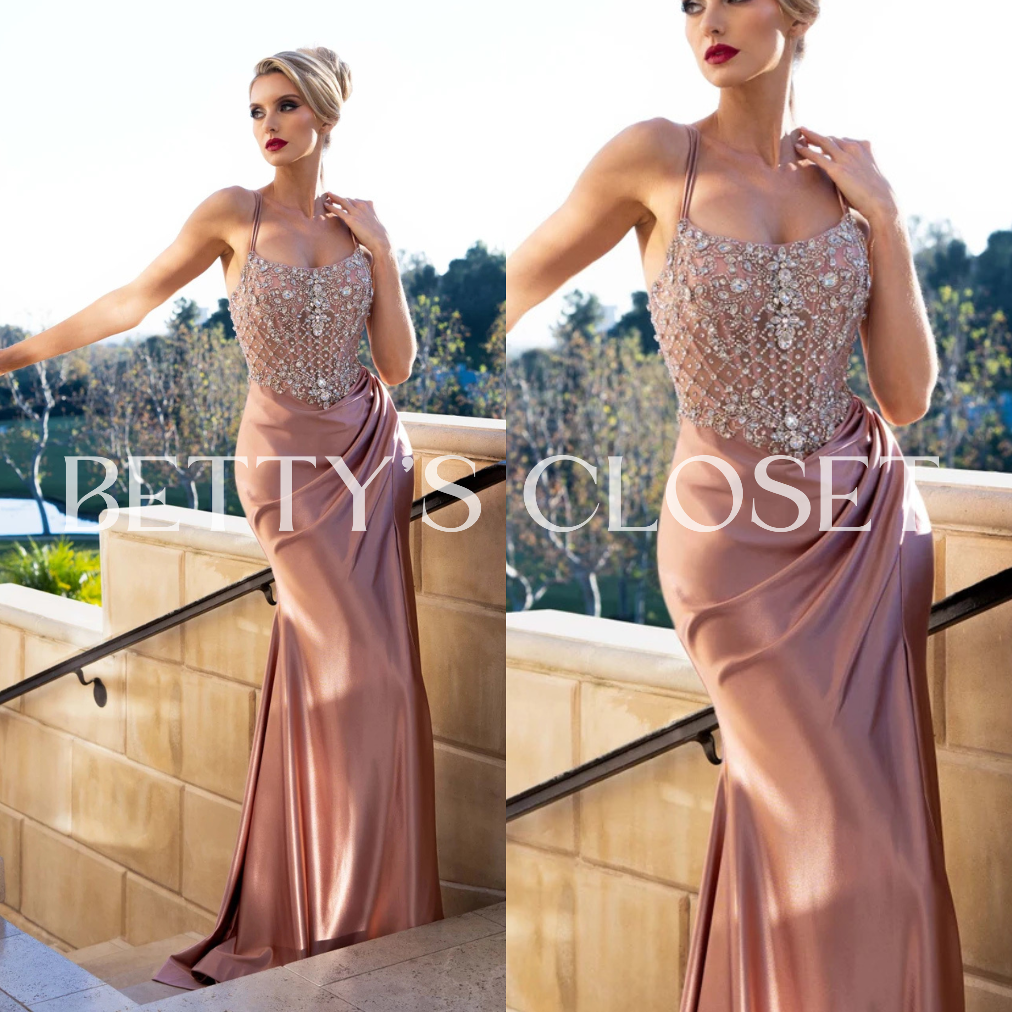 Paloma Embellished Bodice Prom Gown