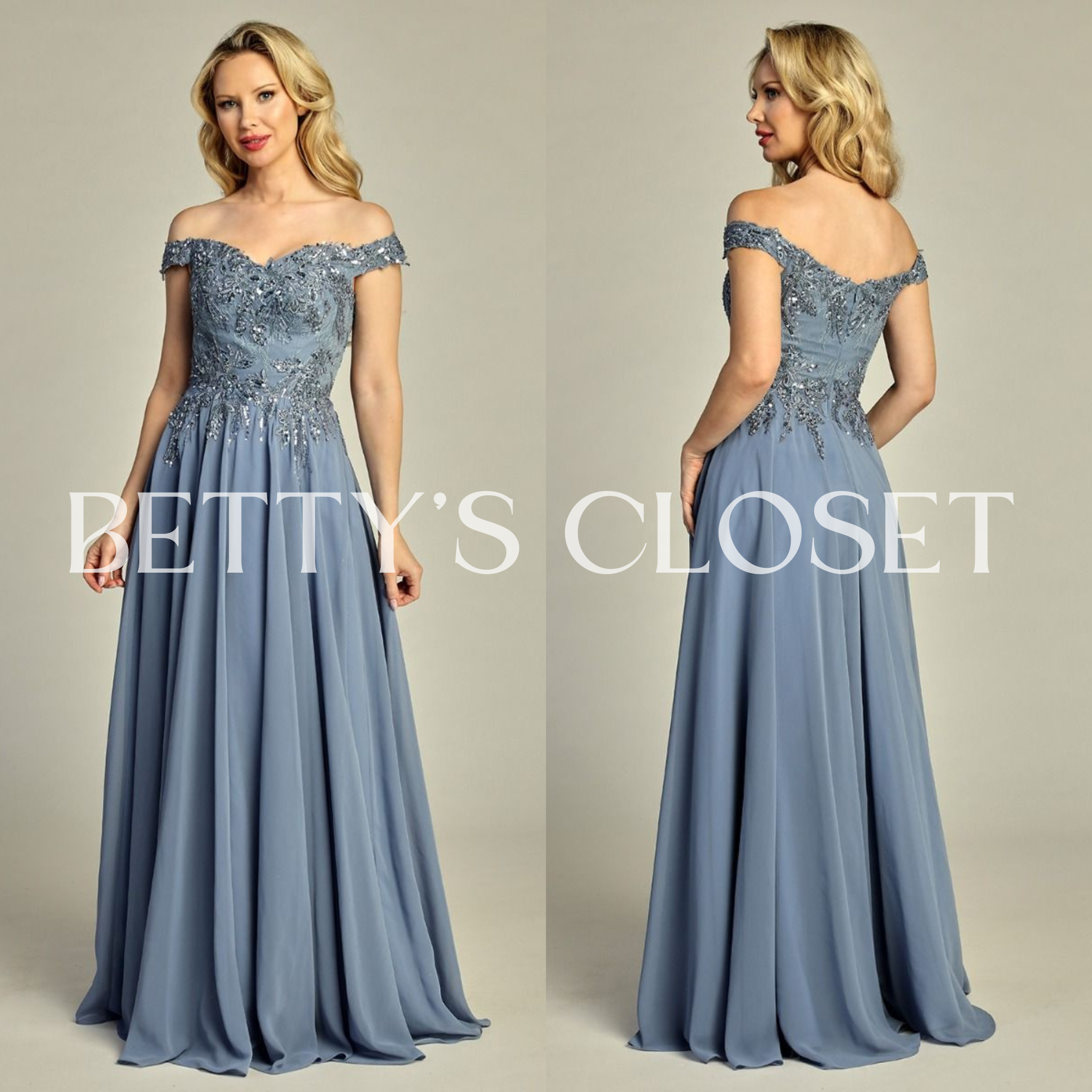 Victoria Princess A Line Off Shoulder Embroidered Prom Gown