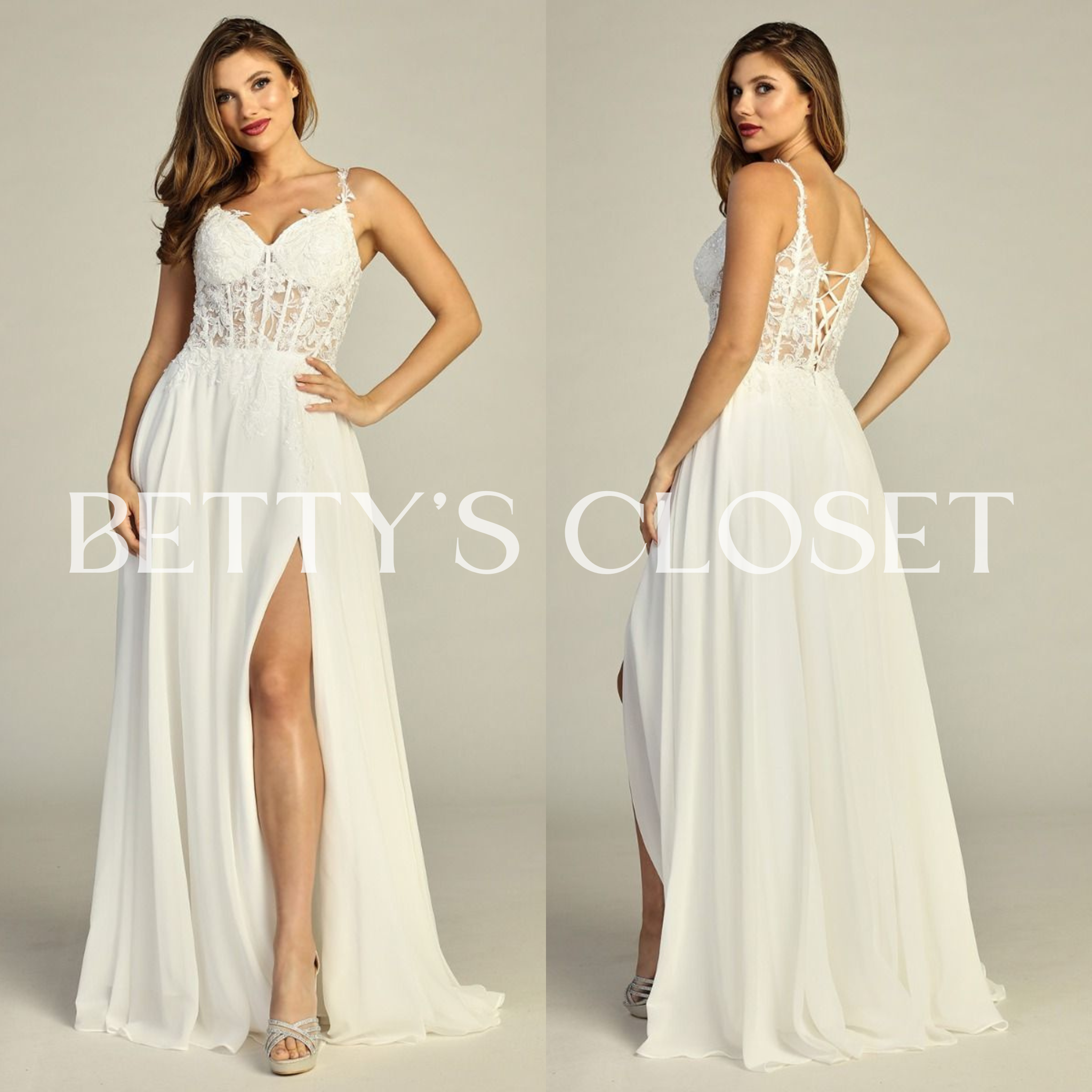 Gabriela Princess A Line Embroidered Prom Gown