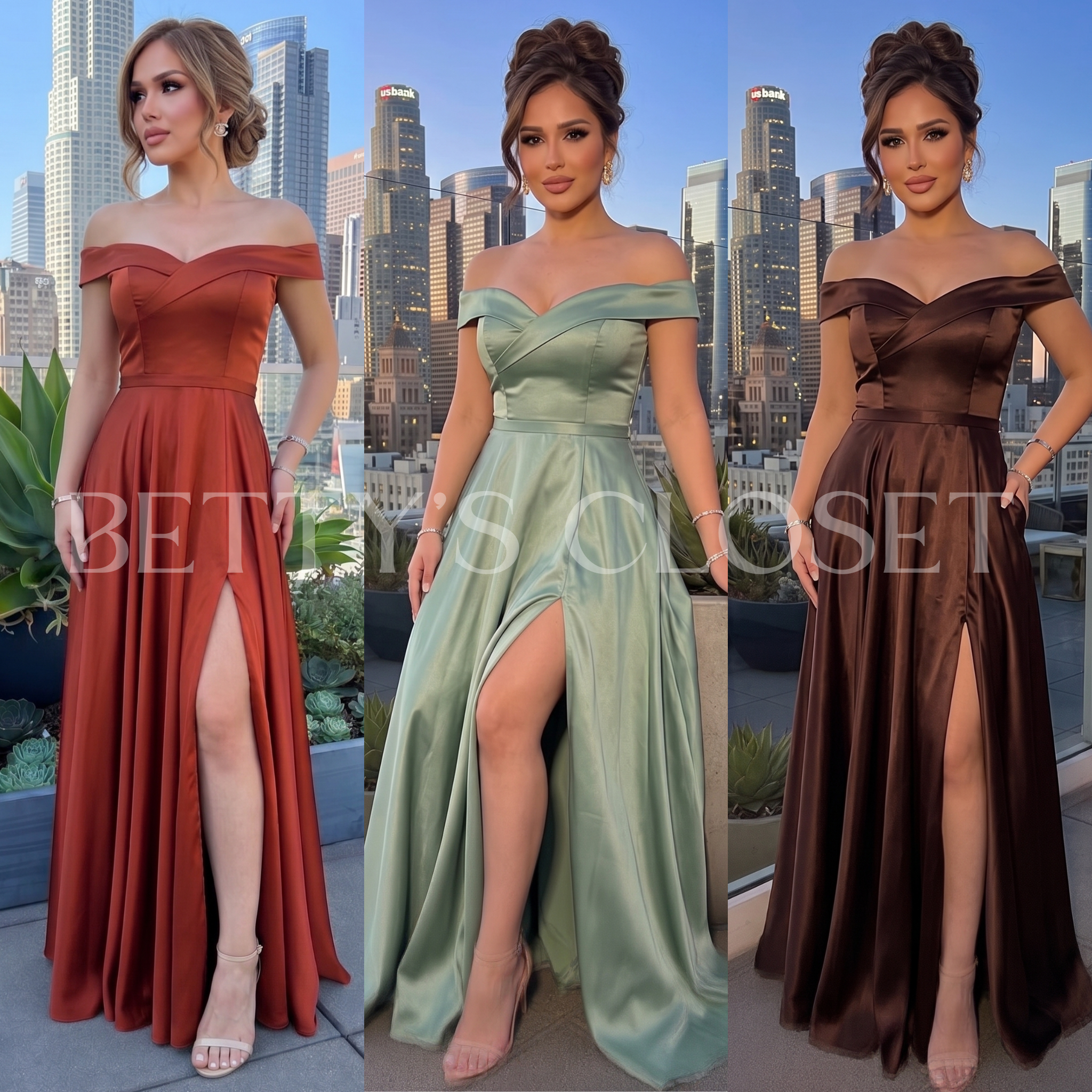 Lucia A-Line Off Shoulder Gown