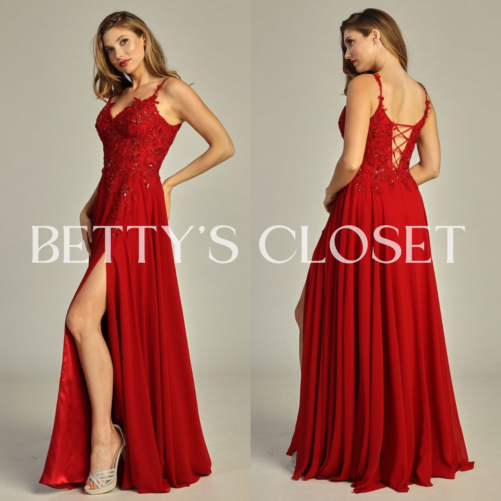Gabriela Princess A Line Embroidered Prom Gown