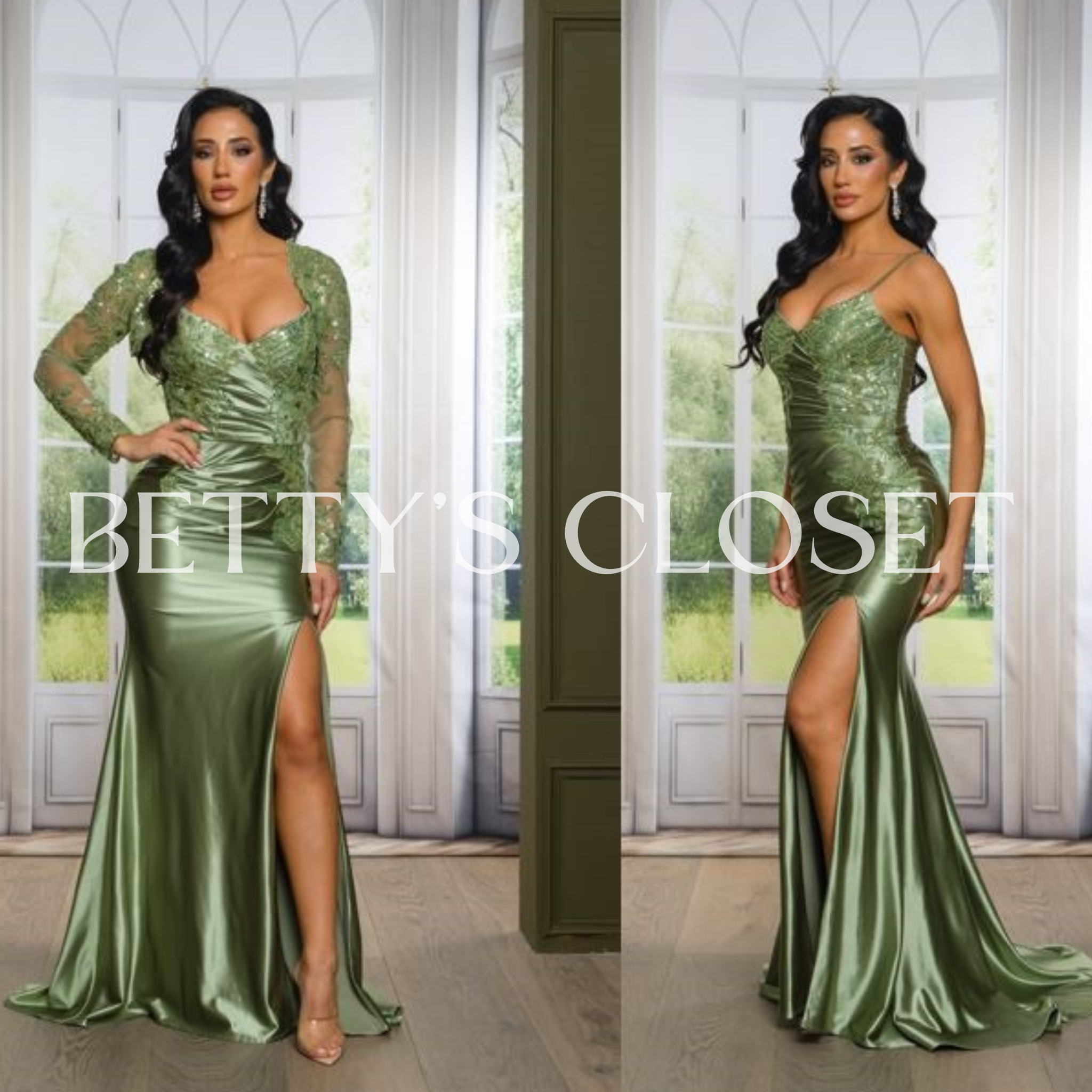 Kenia Embroidered Embellished Prom Gown w/ Removable Jacket