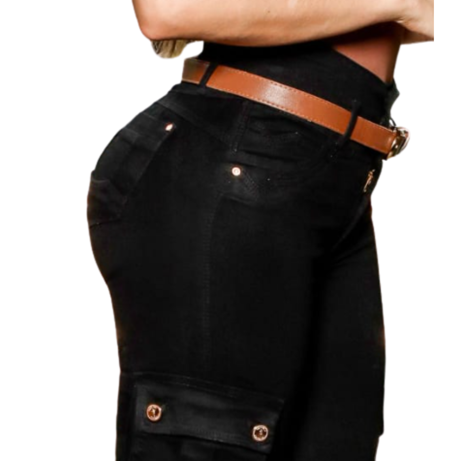 Carina Cargo Colombian Skinny Jeans (8014)