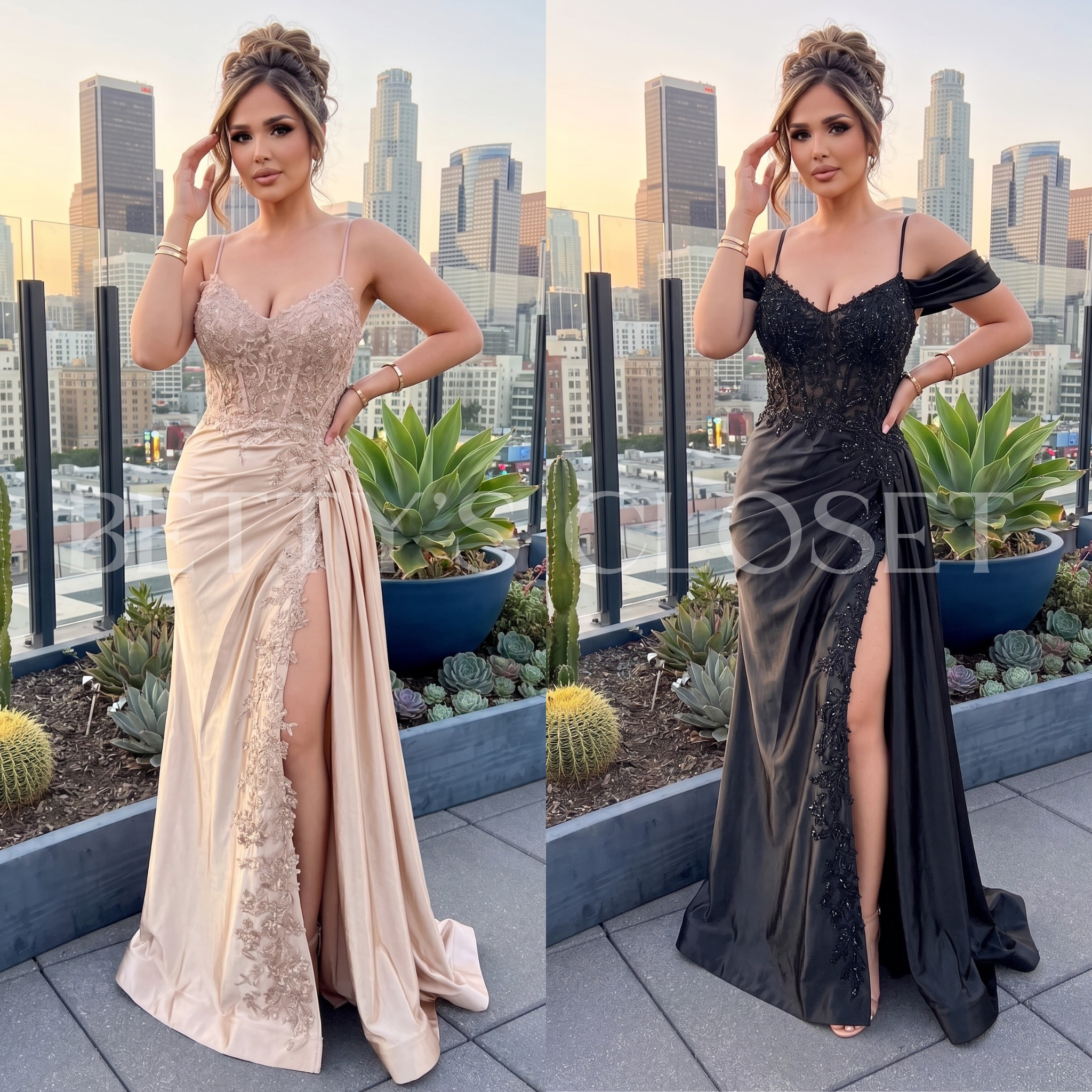 Jaime Off Shoulder Dress W/ Side Slit