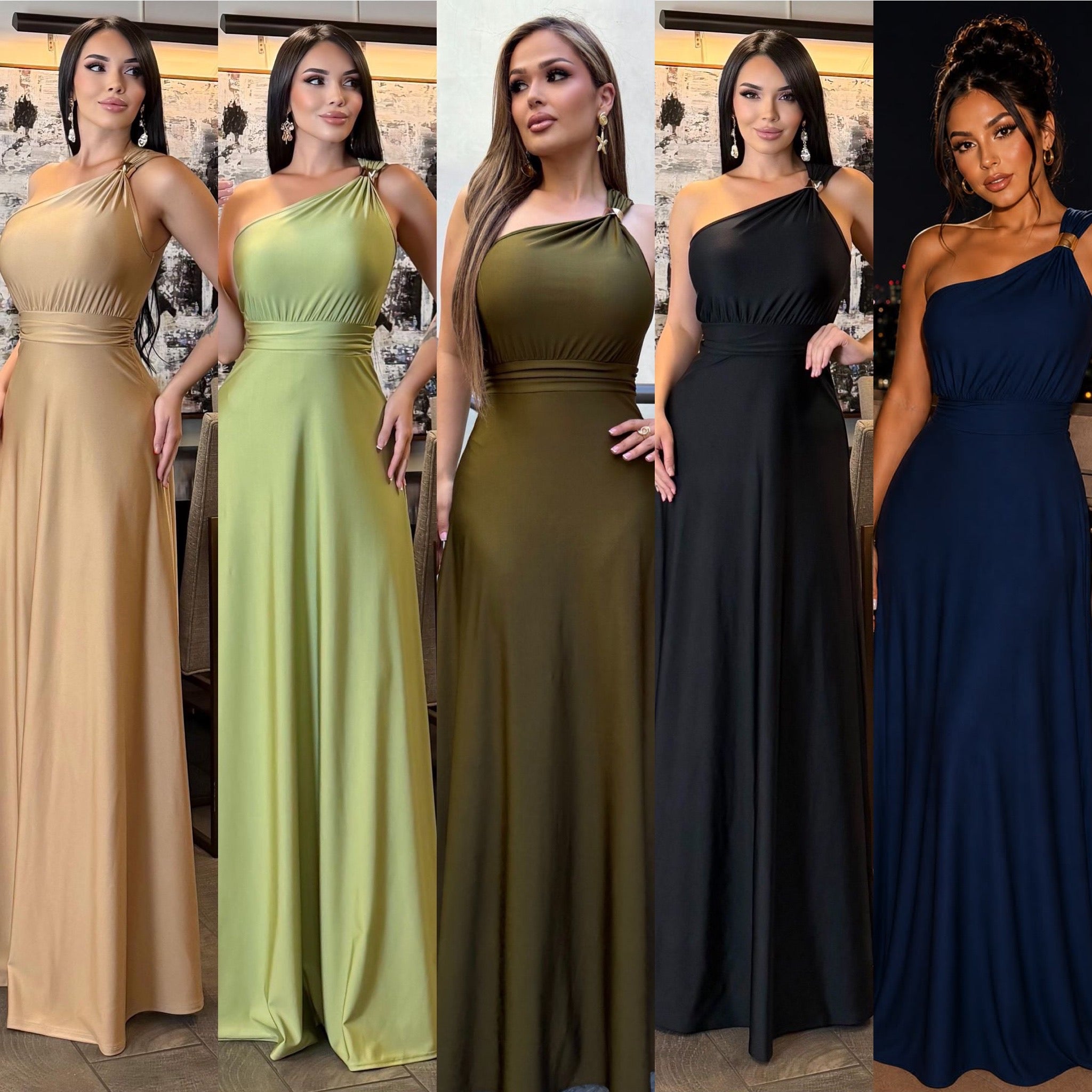 Estefania One Shoulder Gown