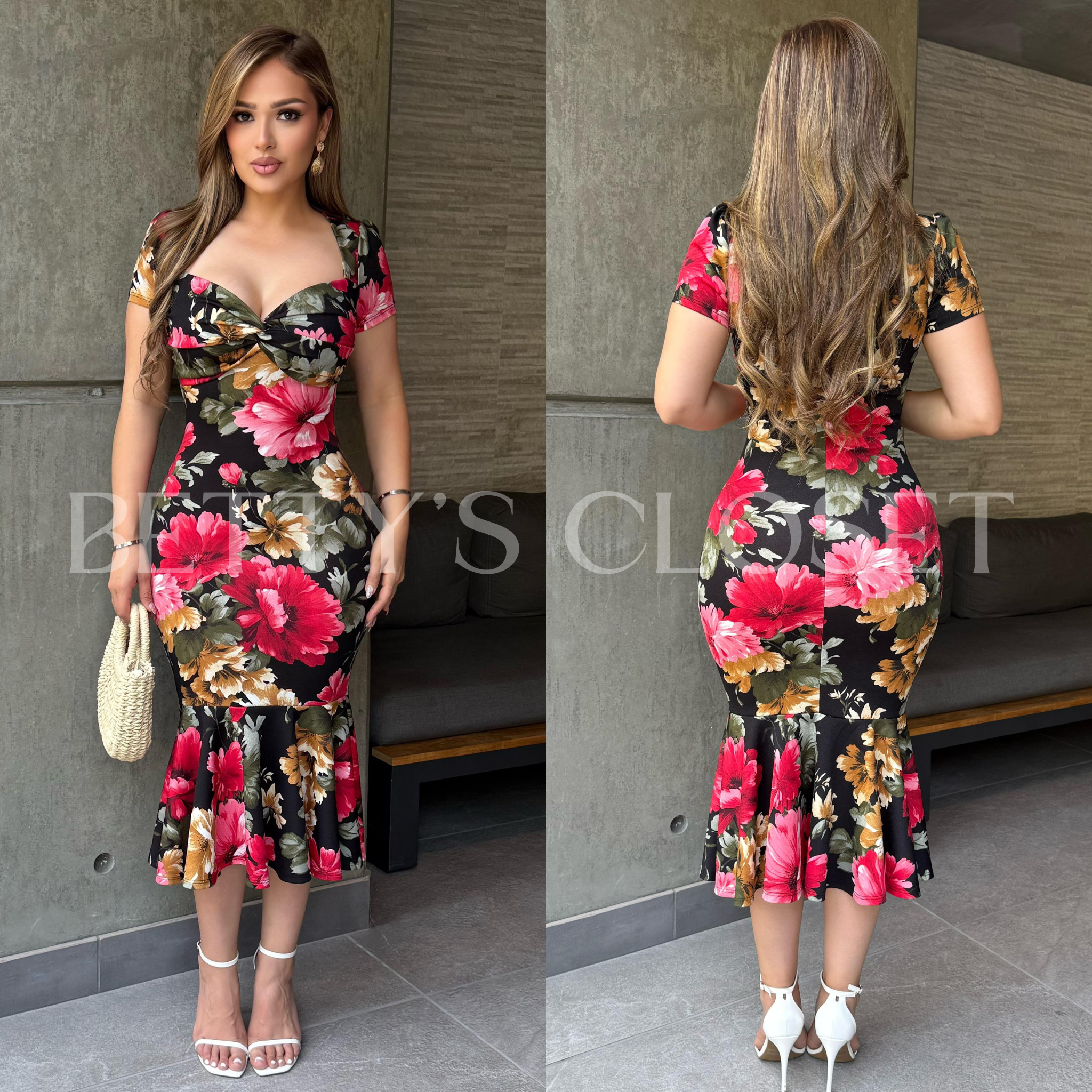 Belinda Short Sleeve Ruffle Body-con Dress