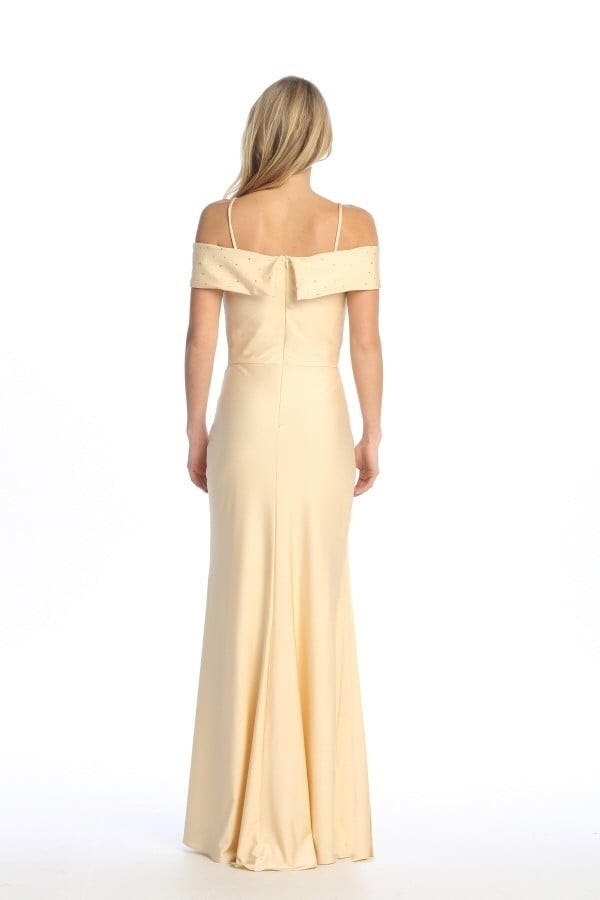 Paloma Off Shoulder Embellished Gown