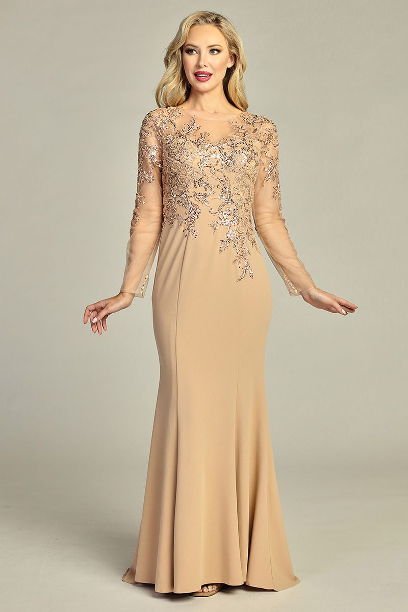 Carmen Long Sleeve Lace Gown