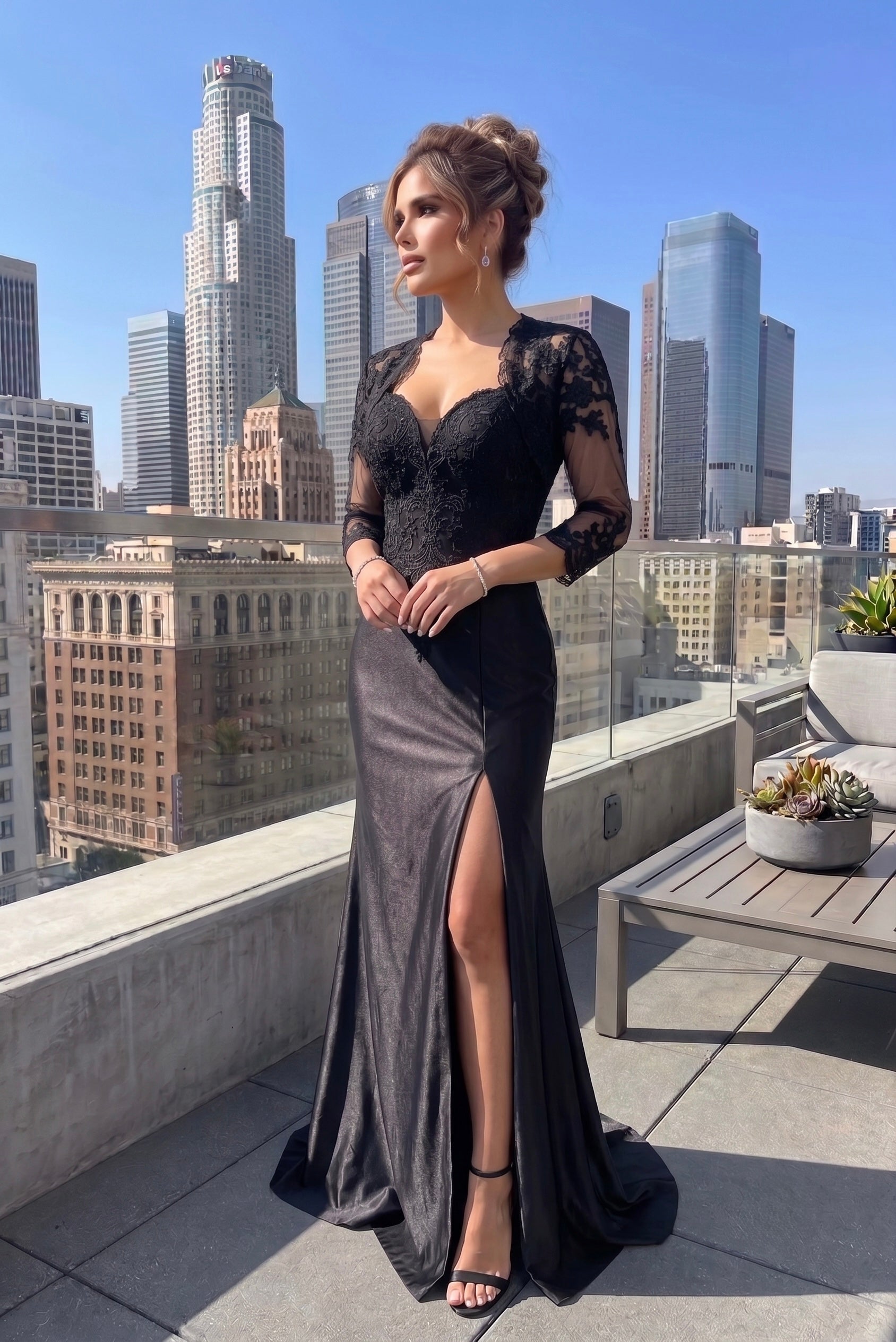 Viviana Sweetheart Embroidered Formal Gown With Jacket