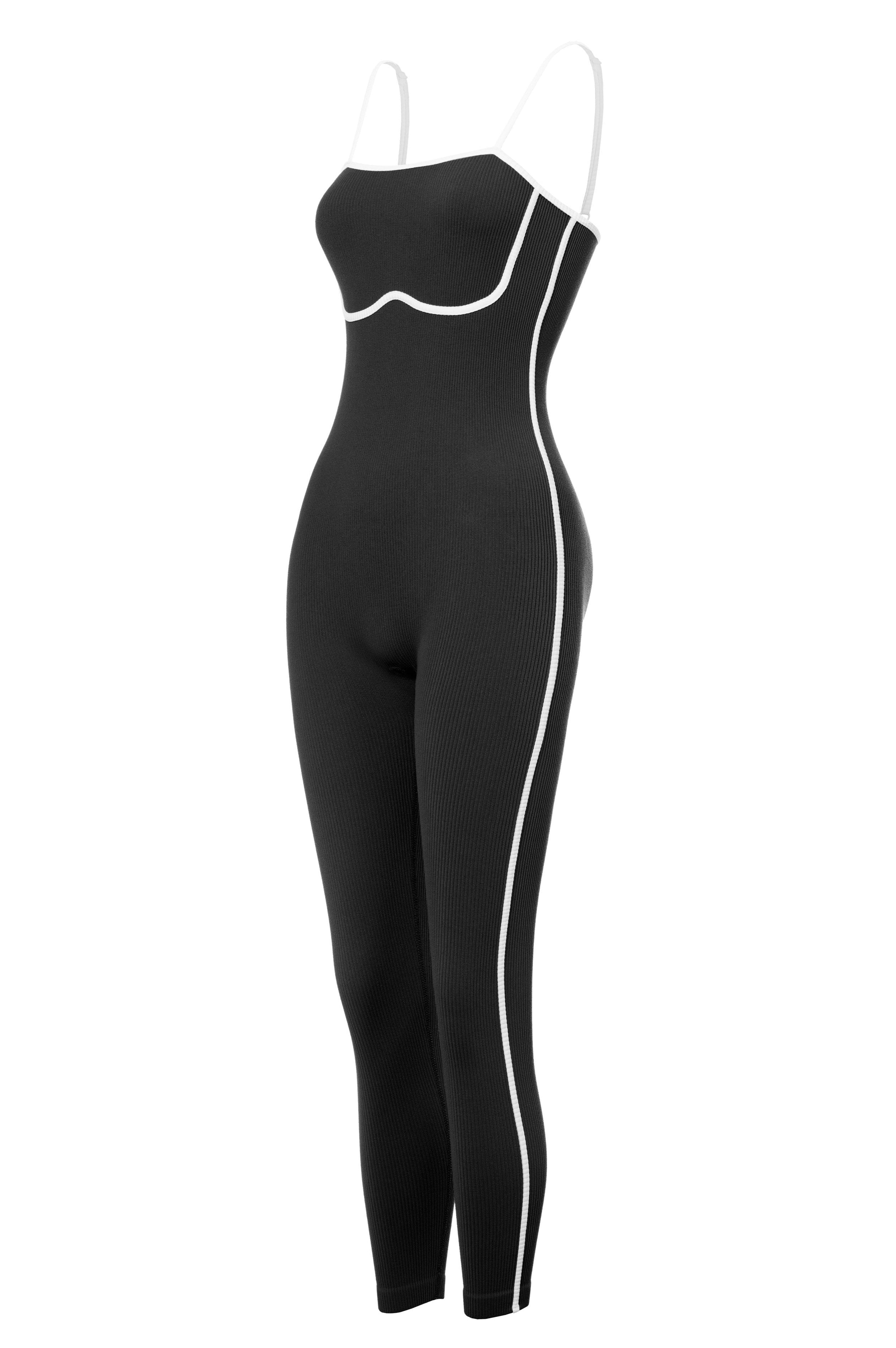 Alondra One Size Ribbed Casual Jumpsuit