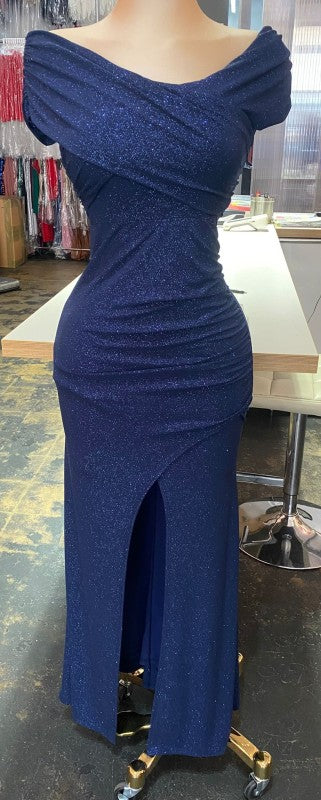 Ashley Glitter Off Shoulder Gown