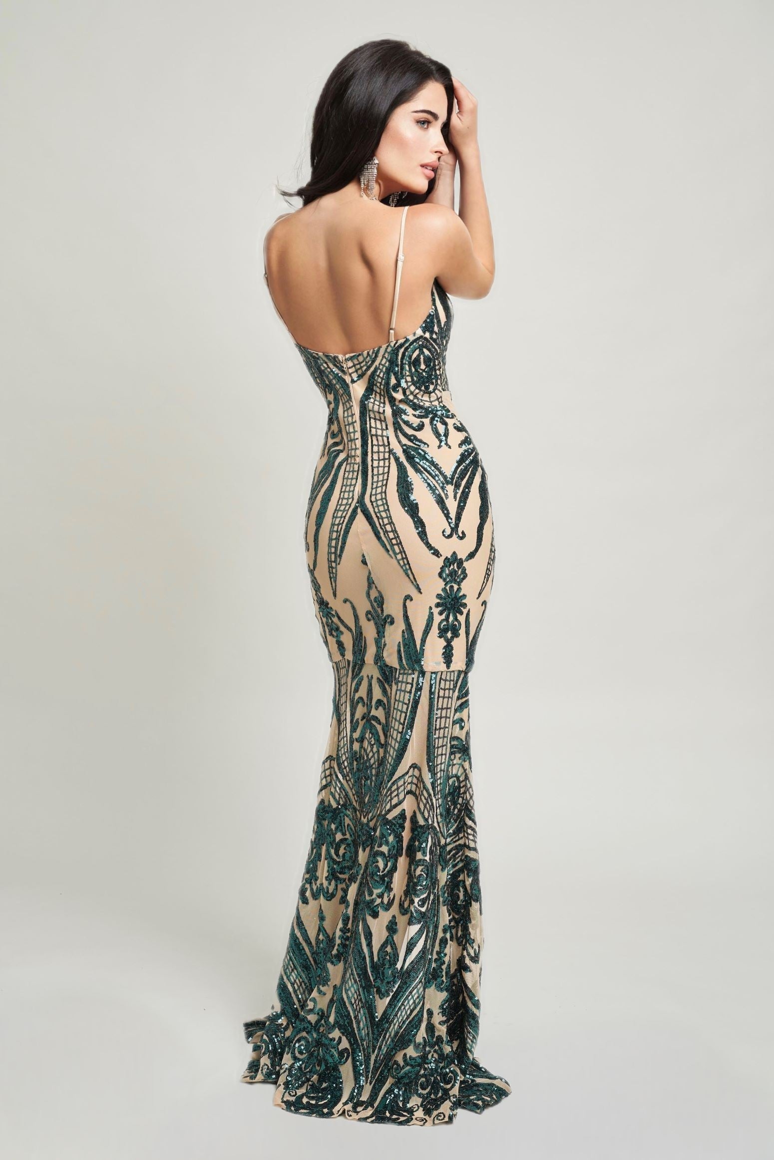 ANA SEQUINS PATTERN MAXI DRESS