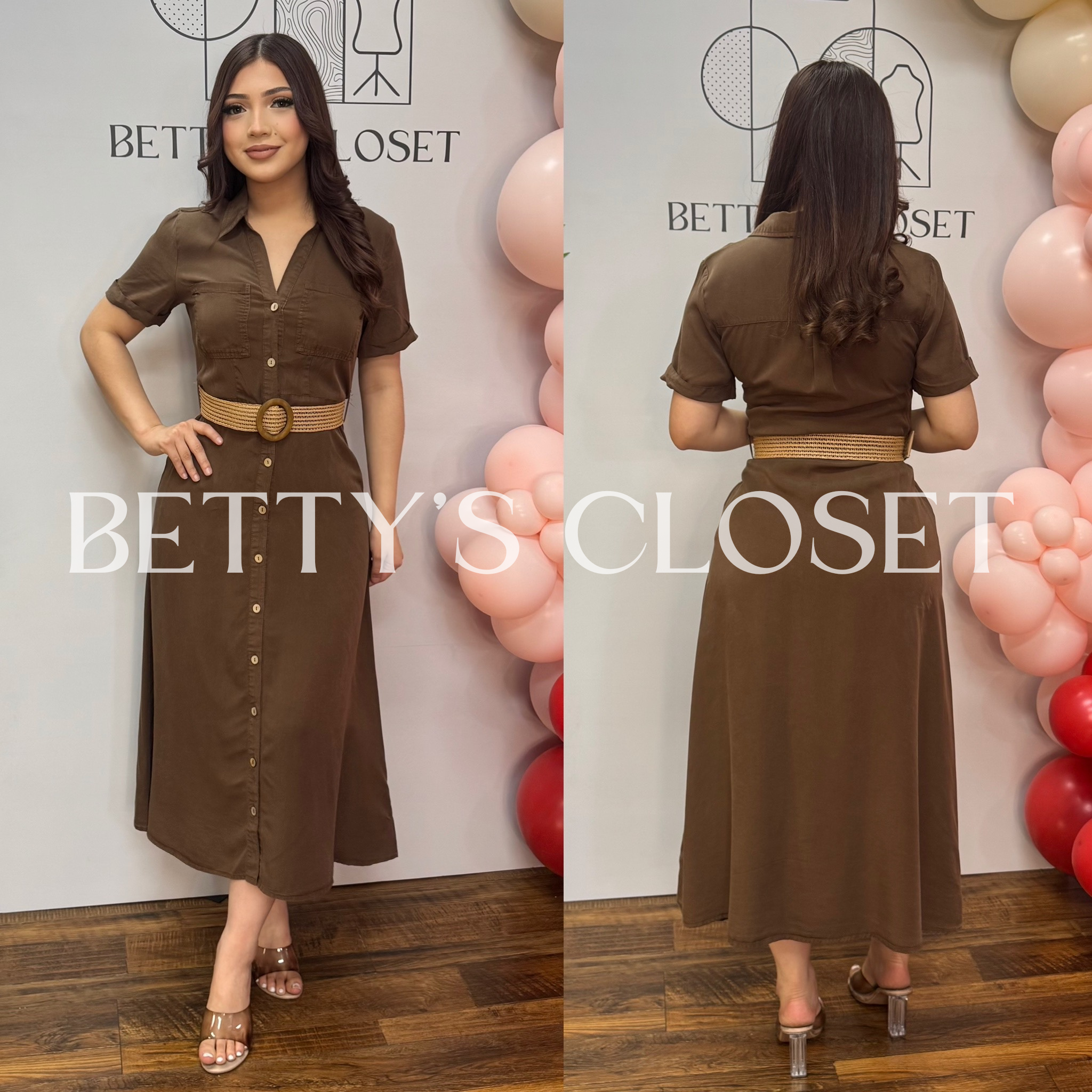 Mina Belted Tencel Maxi Dress