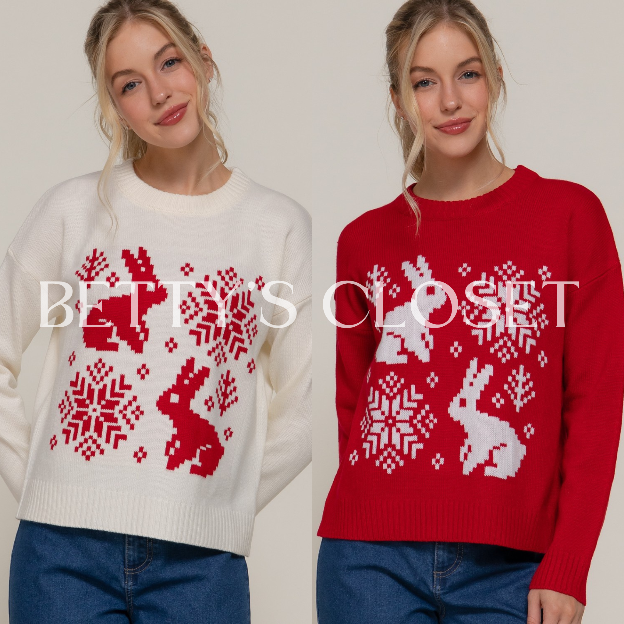 Holiday Long Slv Nordic Jacquard Sweater
