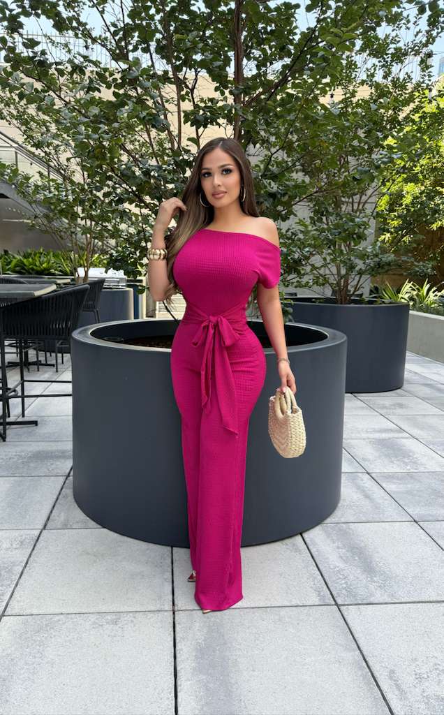 Solandra Off The Shoulder Jumpsuit with Bow