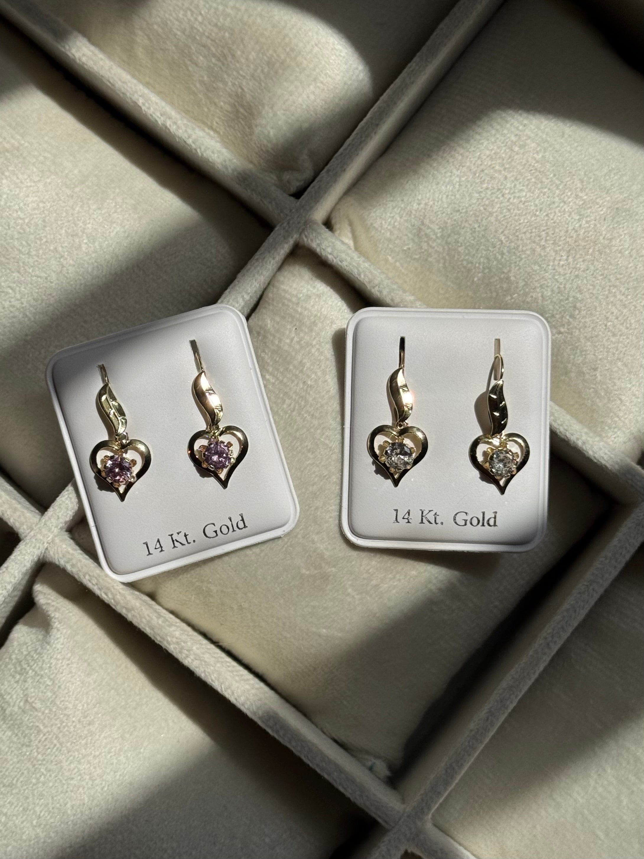 14K GOLD Love Earrings