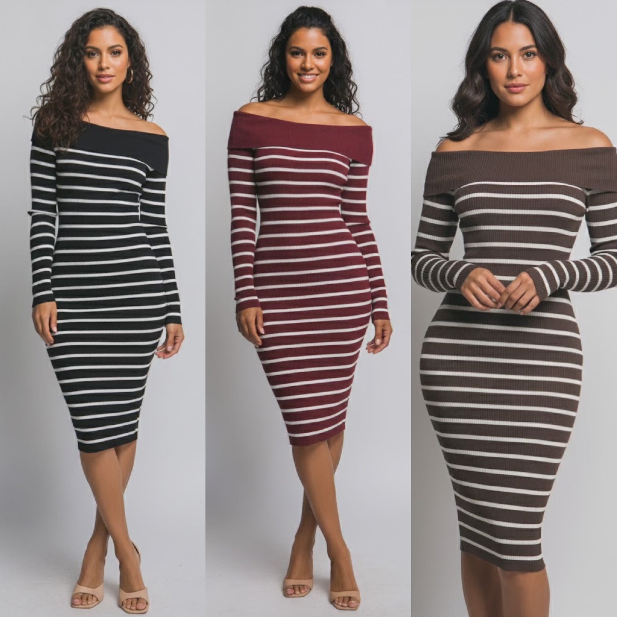 Yadira Knit Striped Dress