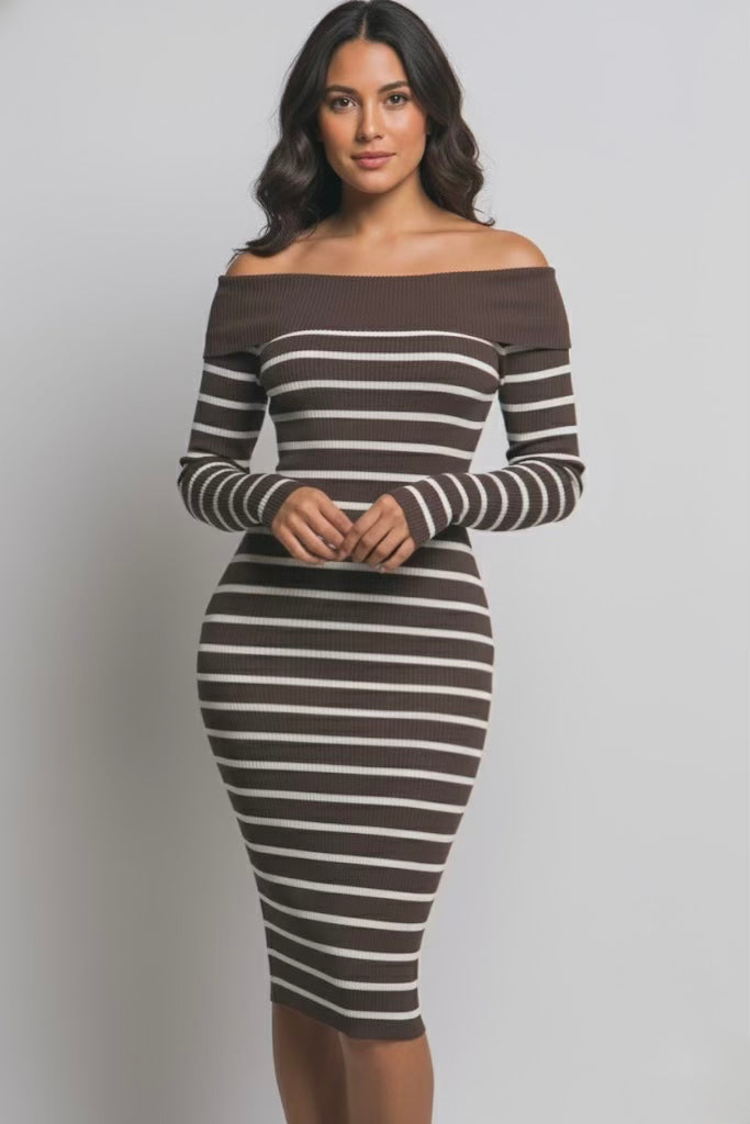 Yadira Knit Striped Dress