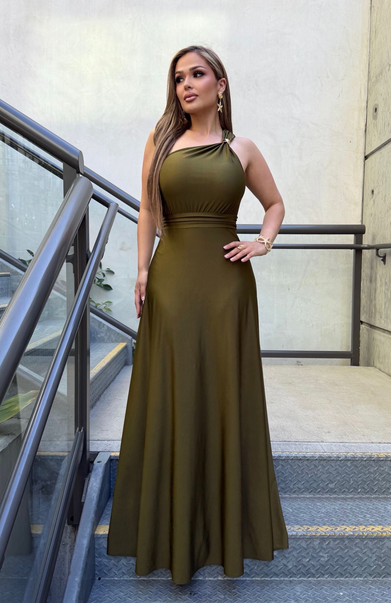 Estefania One Shoulder Gown